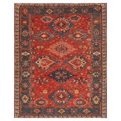 Kilim caucasien ancien Soumak. 5 pieds x 6 pieds