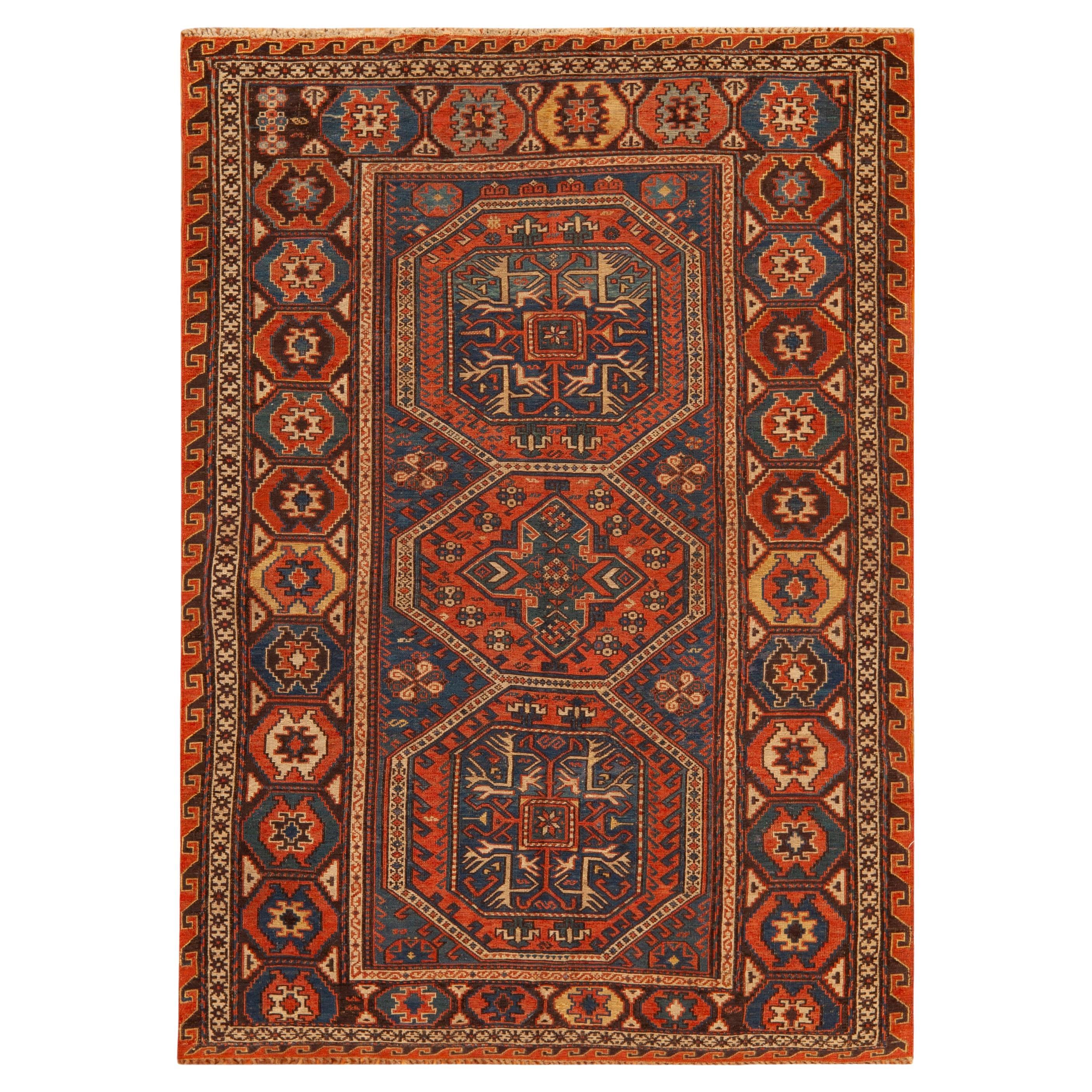 Nazmiyal Collection Antique Caucasian Soumak Rug 4 ft x 5 ft 7 in