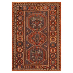 Nazmiyal Collection Antique Caucasian Soumak Rug 4 ft x 5 ft 7 in