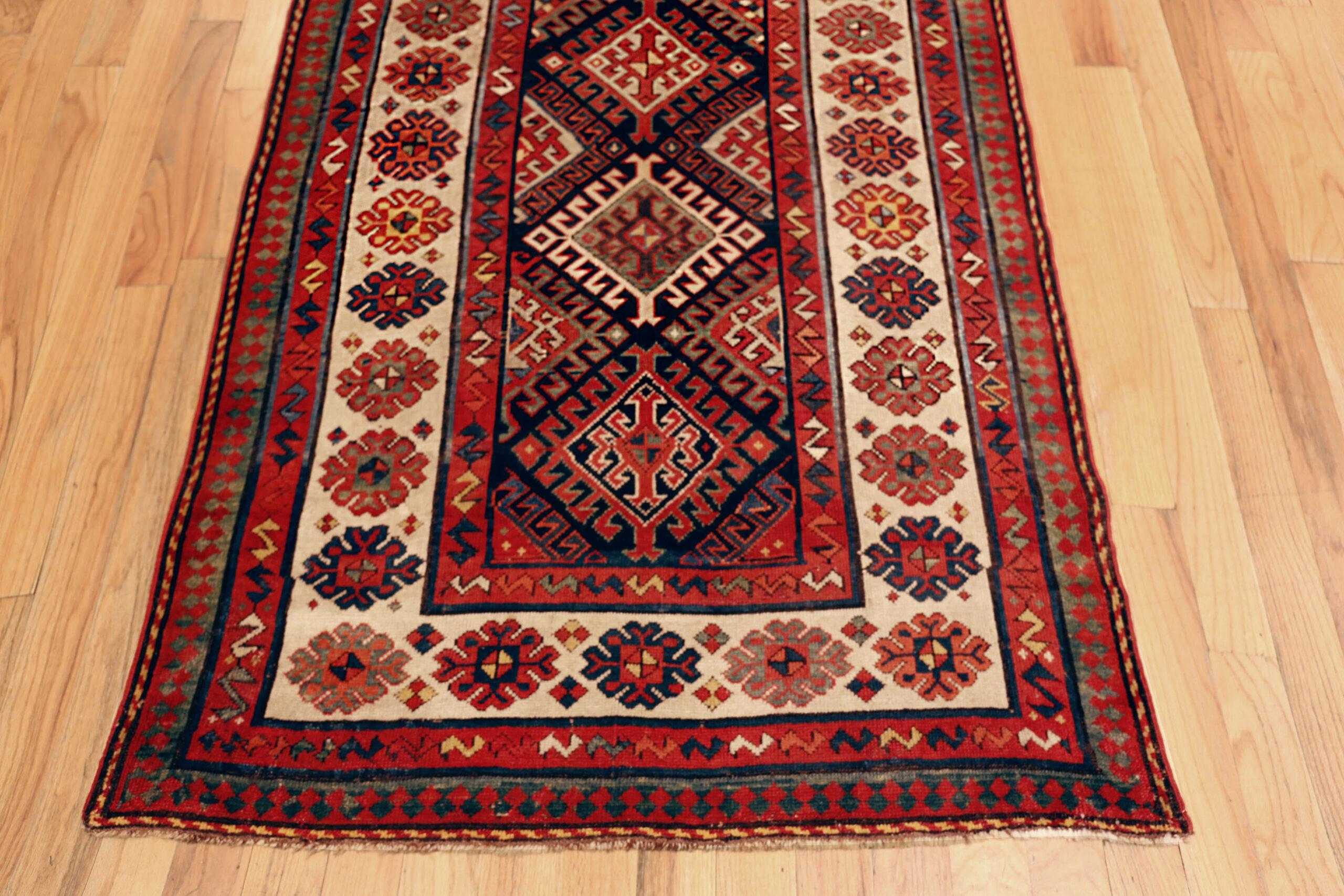 Hand-Knotted Nazmiyal Collection Antique Caucasian Talish Rug 3 ft 10 in x 8 ft 10 in For Sale
