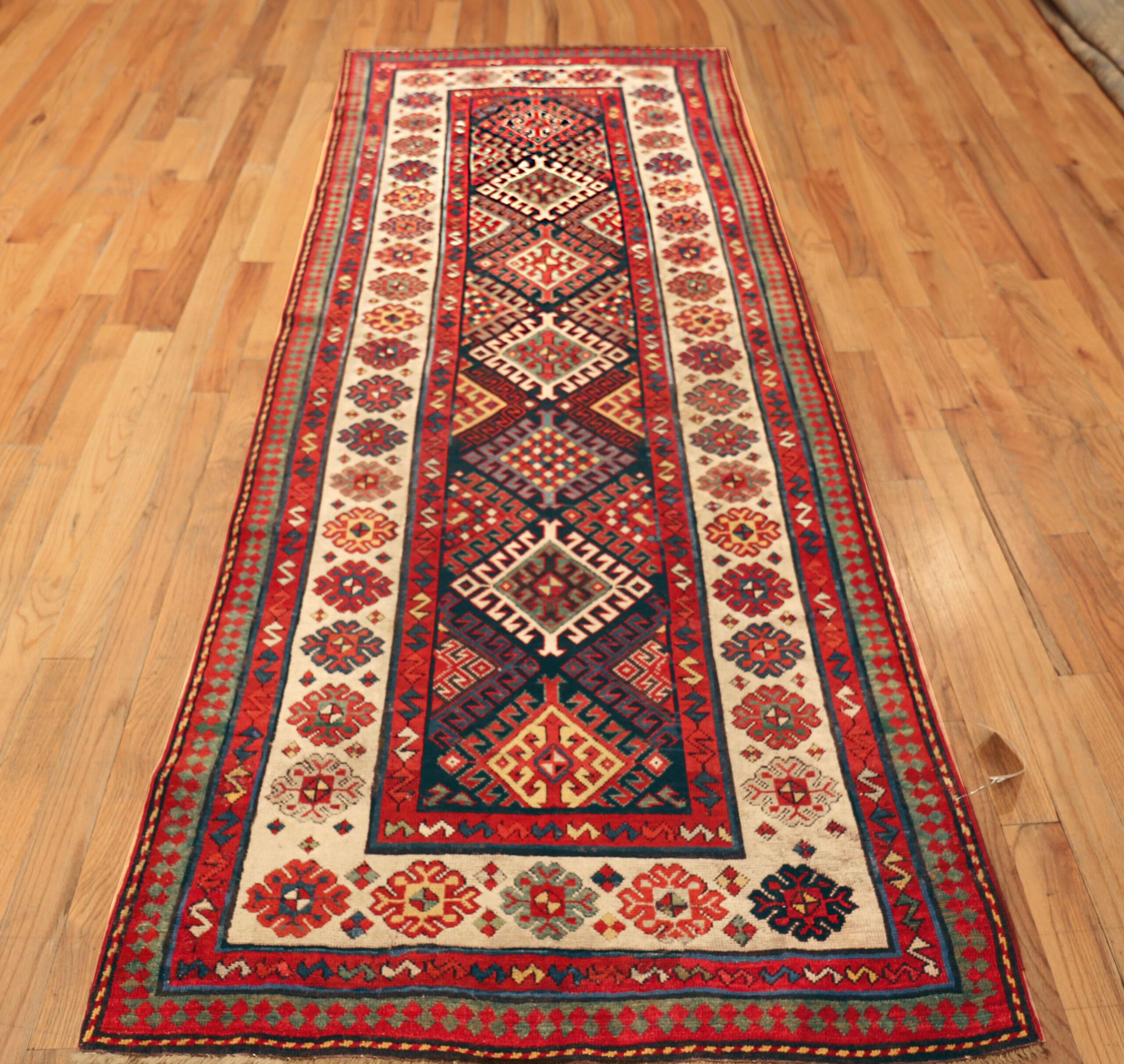 Wool Nazmiyal Collection Antique Caucasian Talish Rug 3 ft 10 in x 8 ft 10 in For Sale