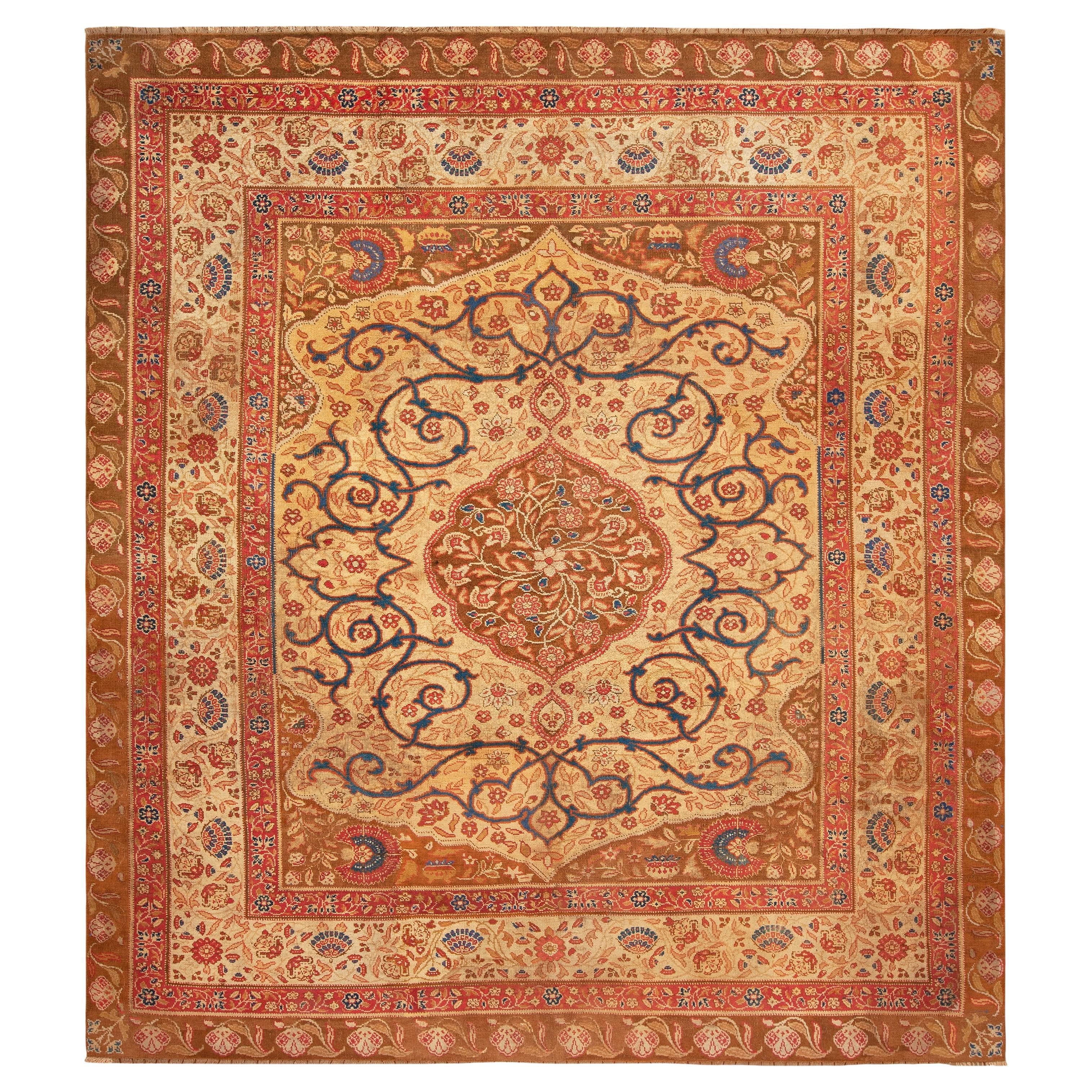 Nazmiyal Collection Antique Celtic Irish Rug11 ft 4 in x 13 ft