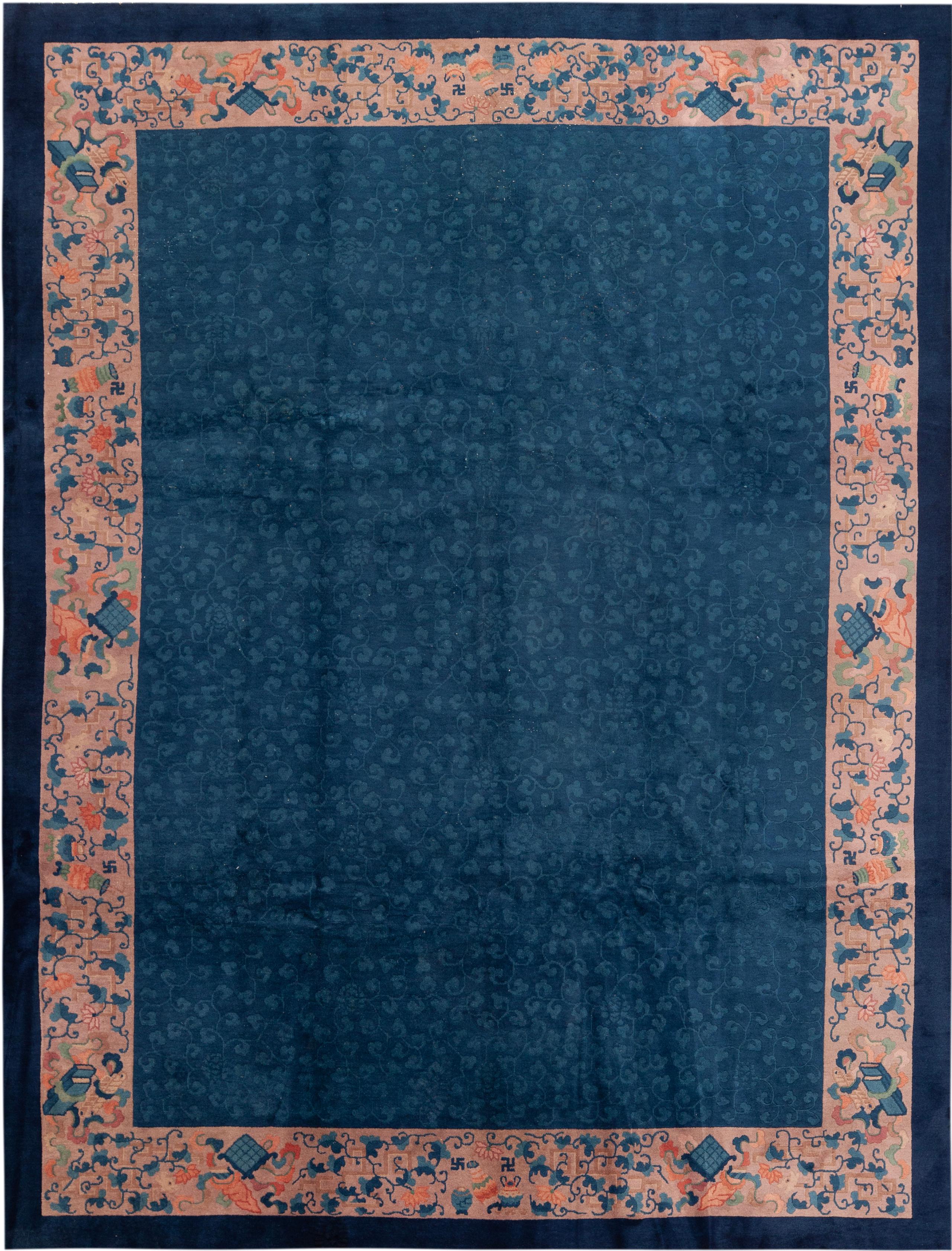 Nazmiyal Collection Antique Chinese Art Deco Nichols Rug 9 ft x 11 ft 8 in Chino en venta