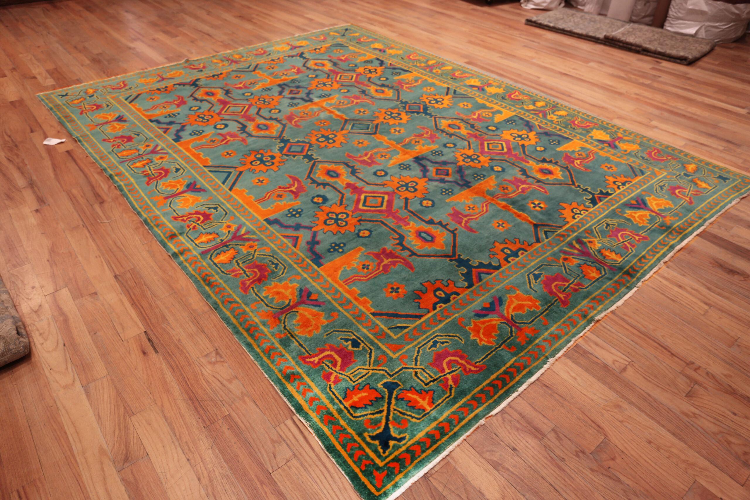 Collection Nazmiyal Collection Antique Chinese Deco Tapis 9 ft x 11 ft 8 in Bon état - En vente à New York, NY