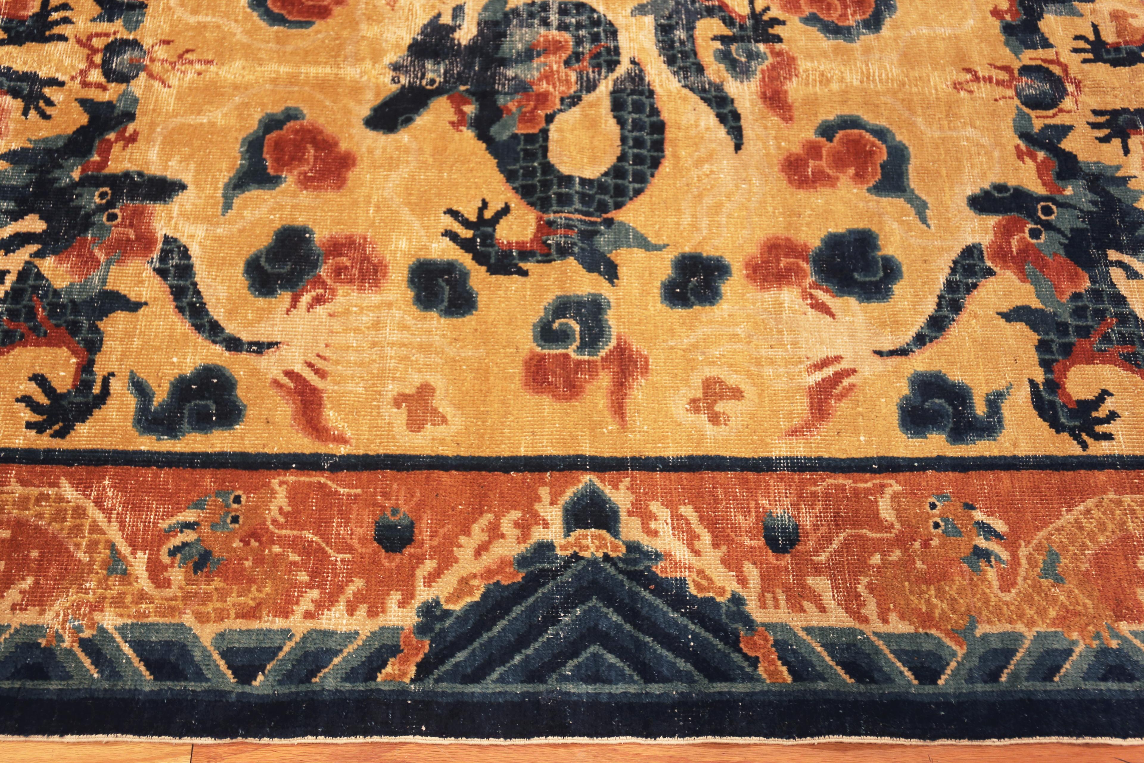 Other Antique Chinese Dragon Design Rug. 5 ft 3 in x 7 ft 8 in For Sale