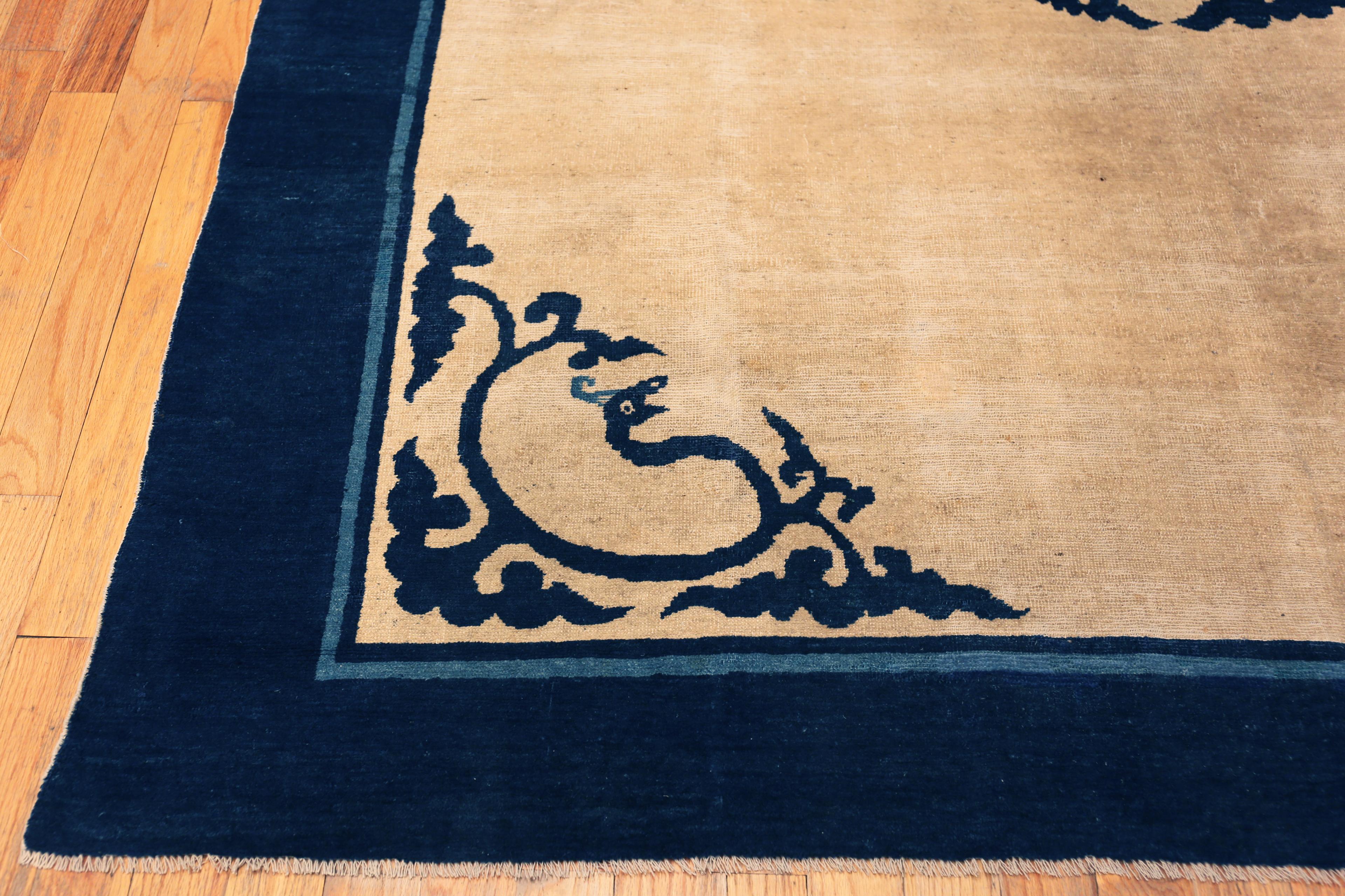 XIXe siècle Collection Nazmiyal Collection antique chinoise avec dragon 7 ft 10 in x 9 ft 7 in en vente