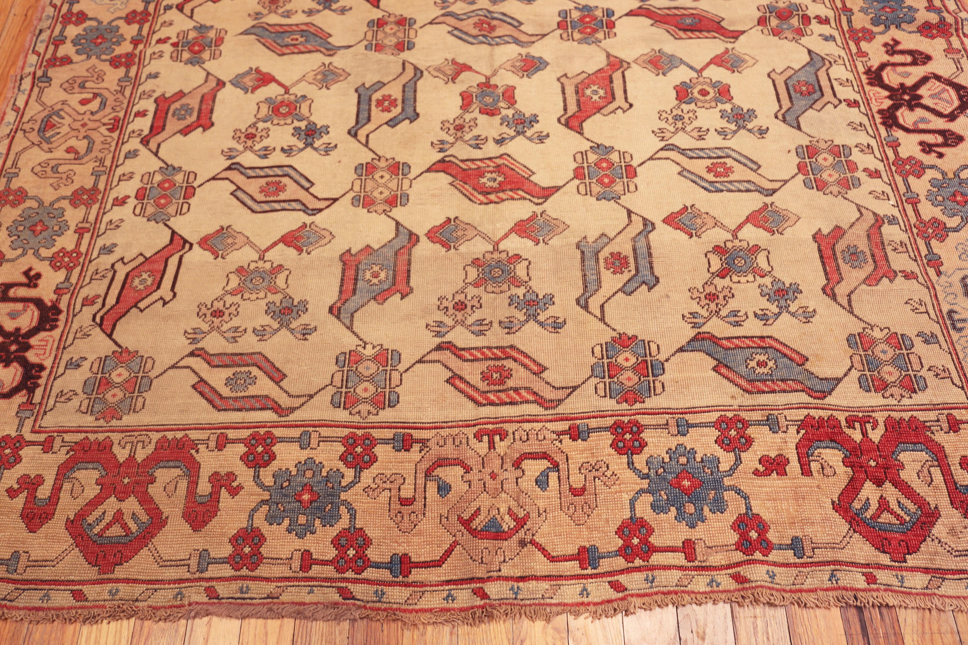 Nazmiyal Collection Antique Early Transylvanian Birds Pattern Rug (Handgewebt) im Angebot