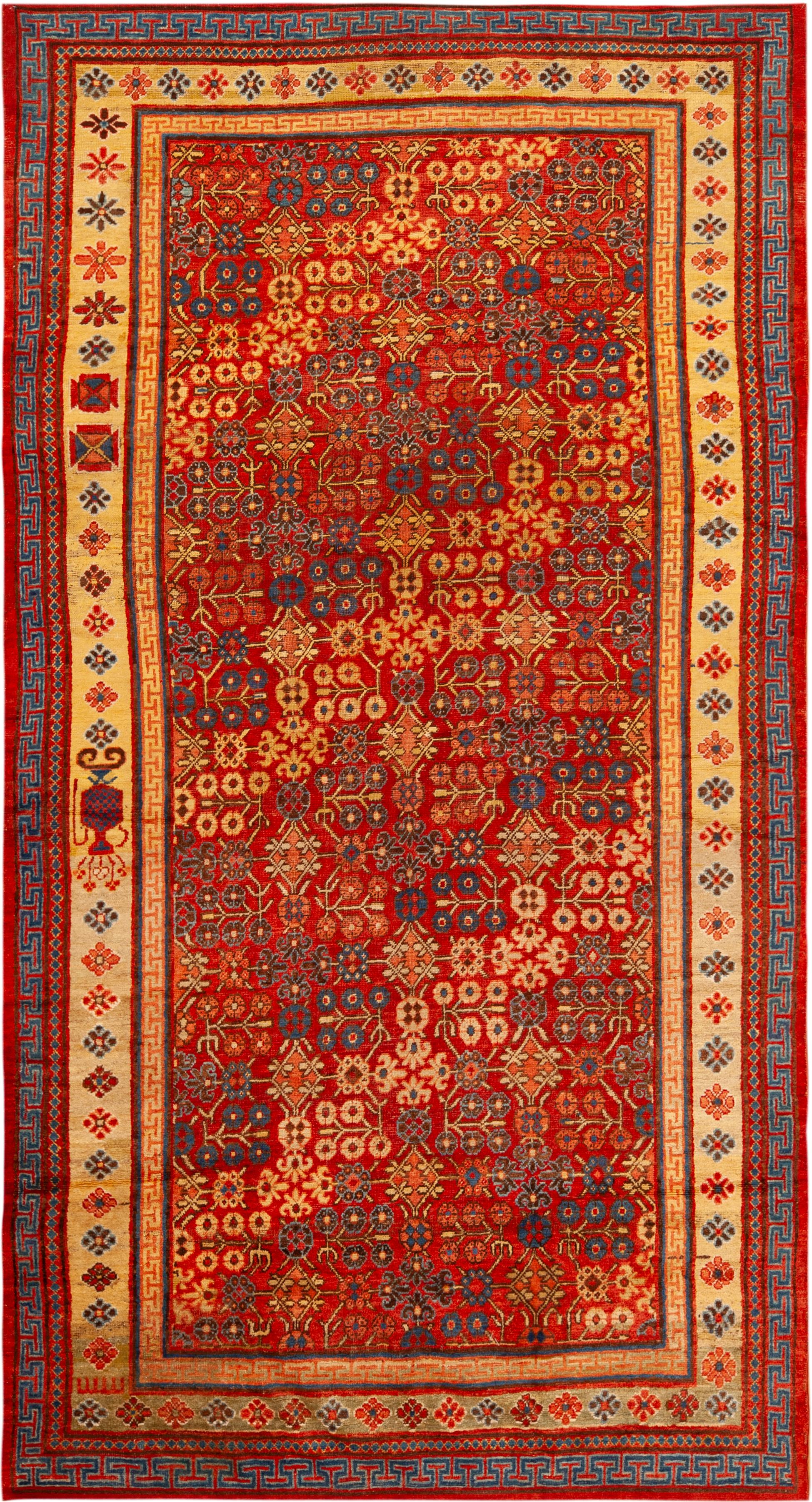 Nazmiyal Collection Antique East Turskestan Khotan Rug 6 ft x 11 ft 6 in (Ostturkestanisch) im Angebot