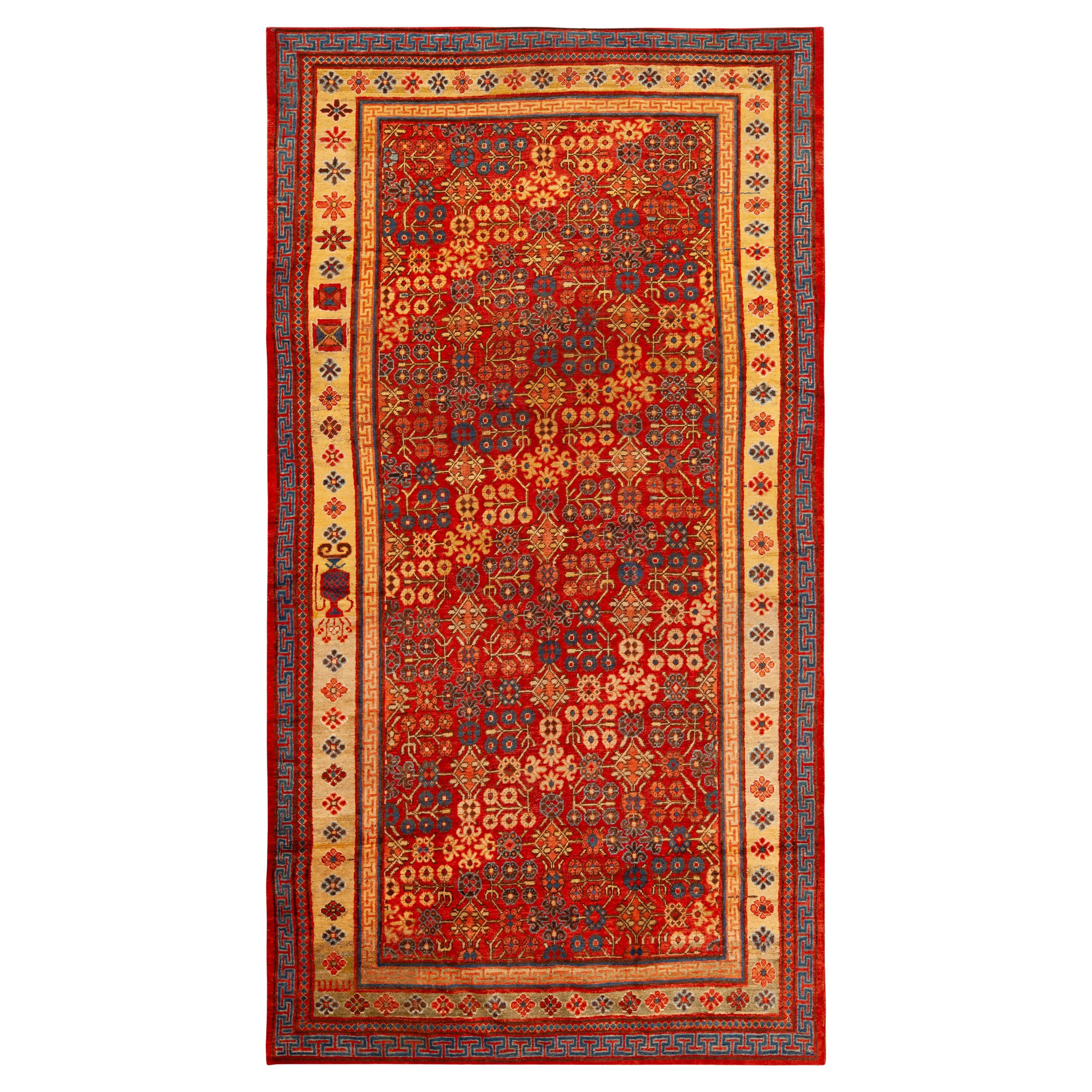Nazmiyal Collection Antique East Turskestan Khotan Rug 6 ft x 11 ft 6 in
