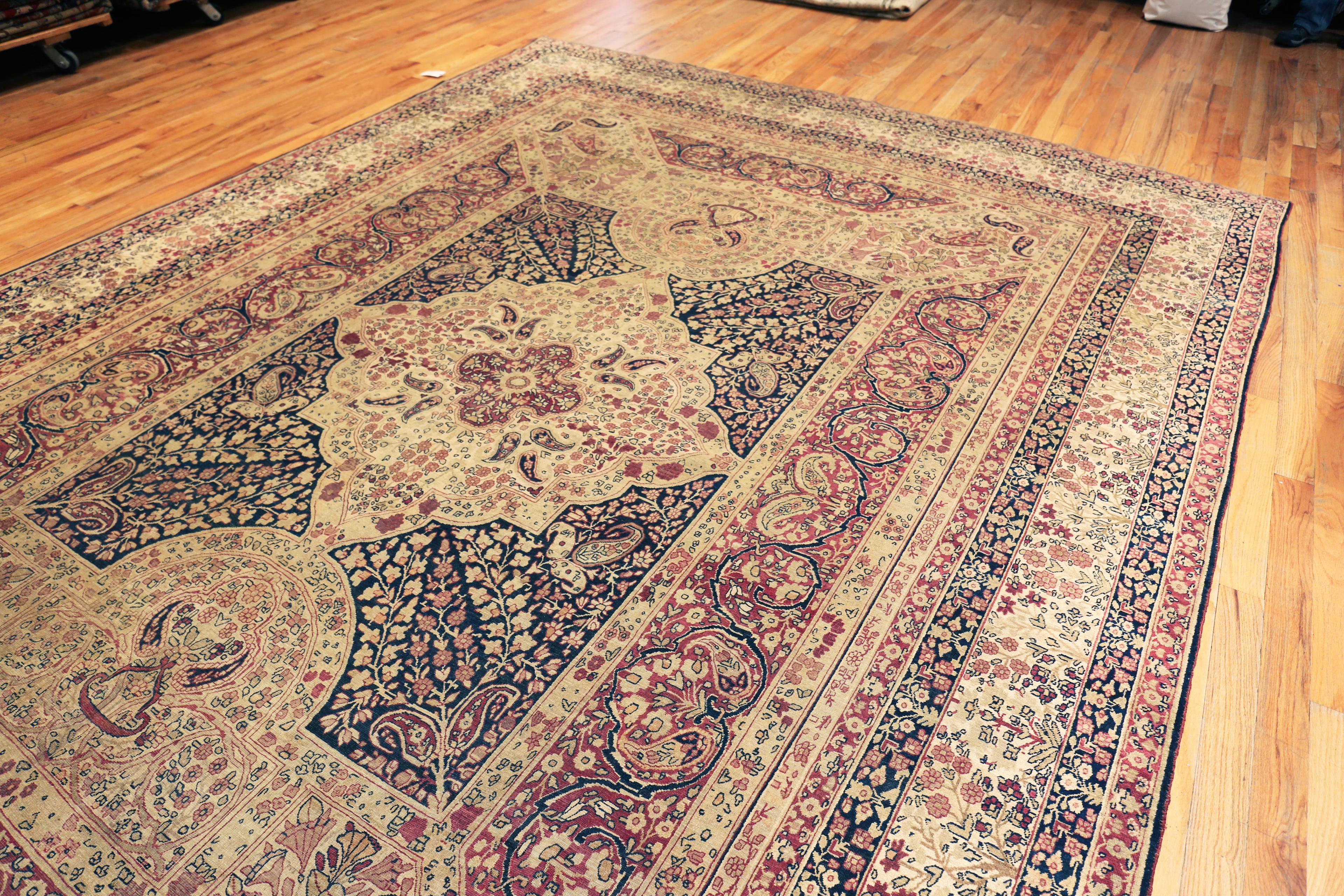 Nazmiyal Collection Antique Floral Design Kerman Teppich 10 ft 6 in x 15 ft im Angebot 2
