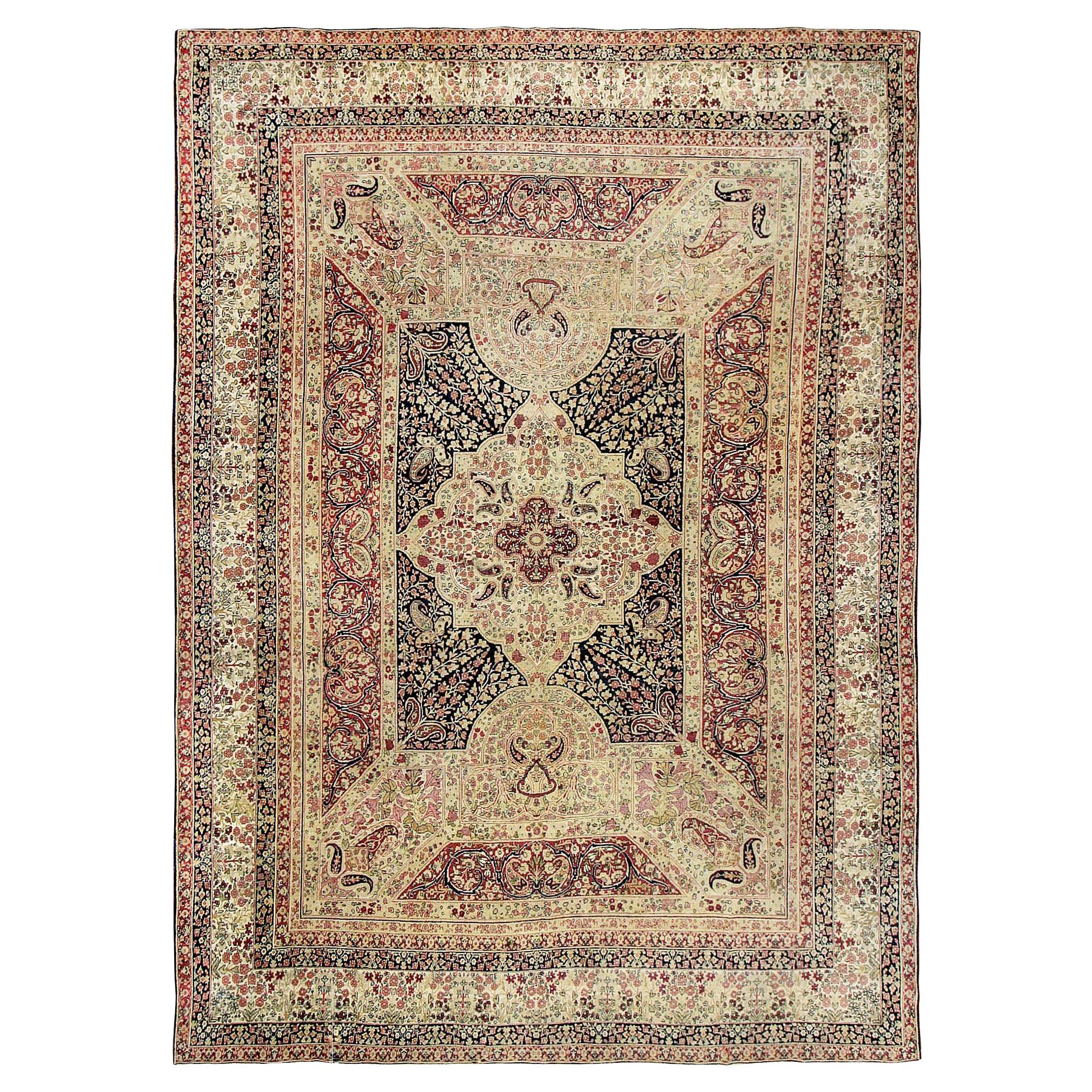 Nazmiyal Collection Antique Floral Design Kerman Teppich 10 ft 6 in x 15 ft
