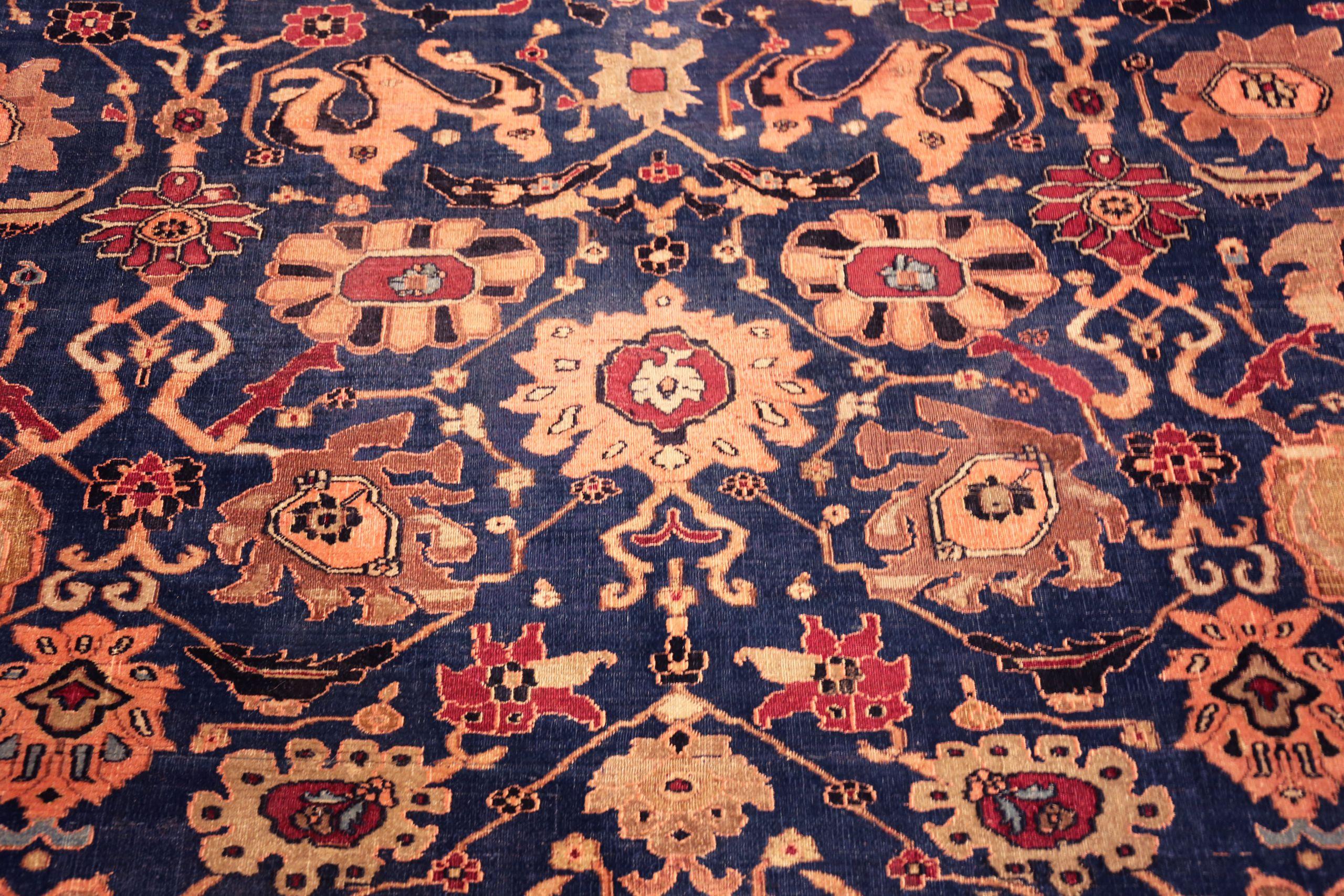 Nazmiyal Collection Antike florale persische Khorassan Teppich 17 ft x 17 ft 7 in (Wolle) im Angebot