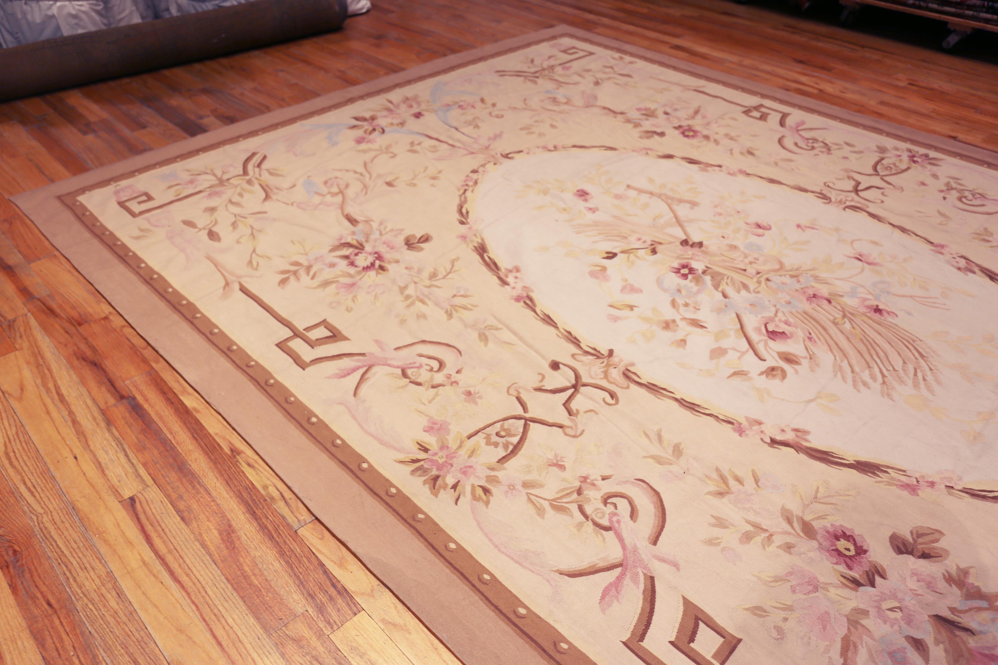 Formal Salon Antique French Aubusson Carpet, Country of origin: French carpets, Circa date: 1920's