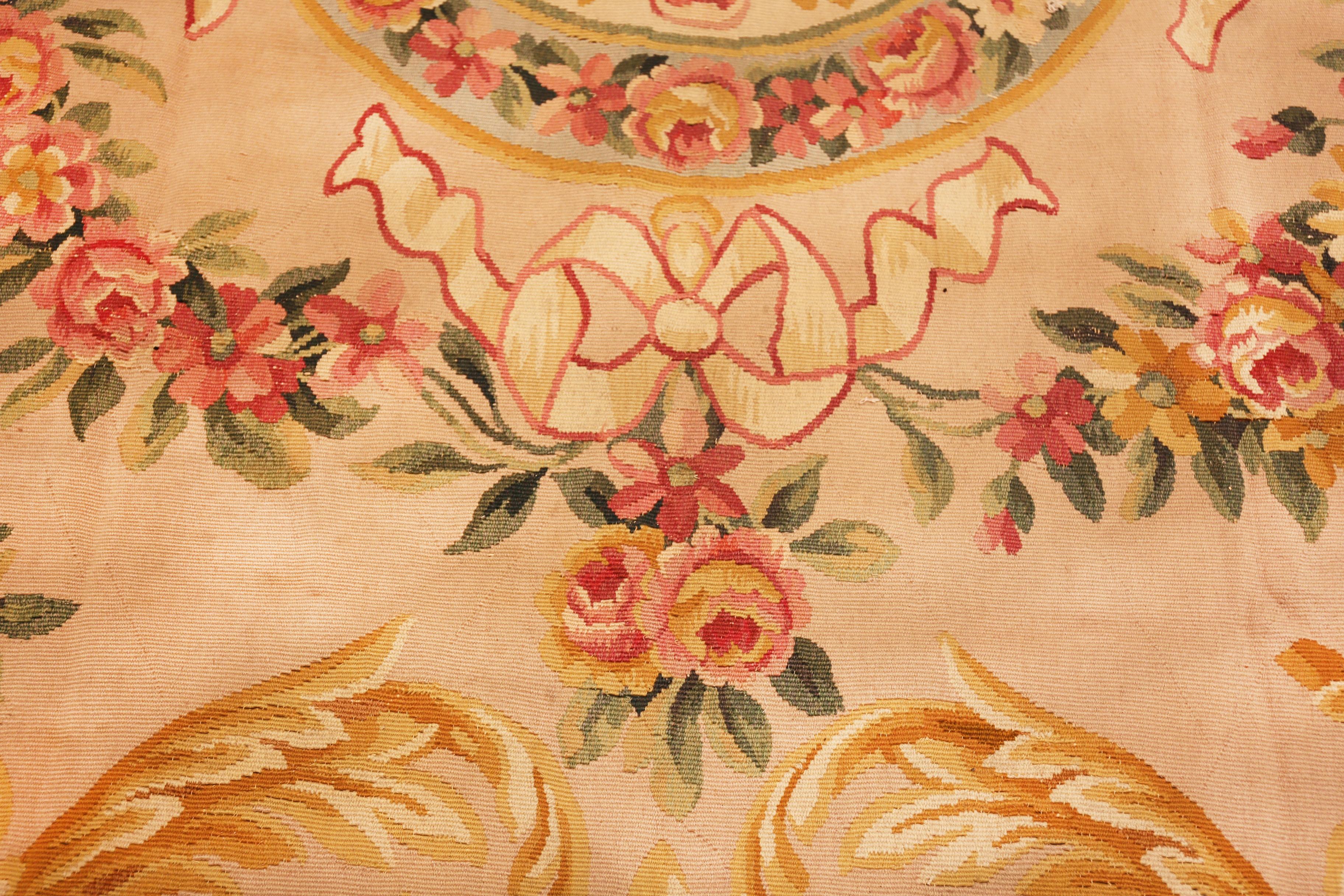 Lana Tappeto Nazmiyal Collection Antique French Aubusson Rococo 9 ft x 12 ft 3 in in vendita