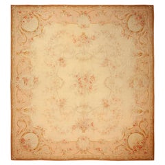 Nazmiyal Collection Antique French Aubusson Rug 16 ft 2 in x 17 ft 9 in
