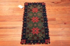 Nazmiyal Collection Antique Scandinavian Folk Needlepoint 3 Ft 3 in X 1 Ft 7 In