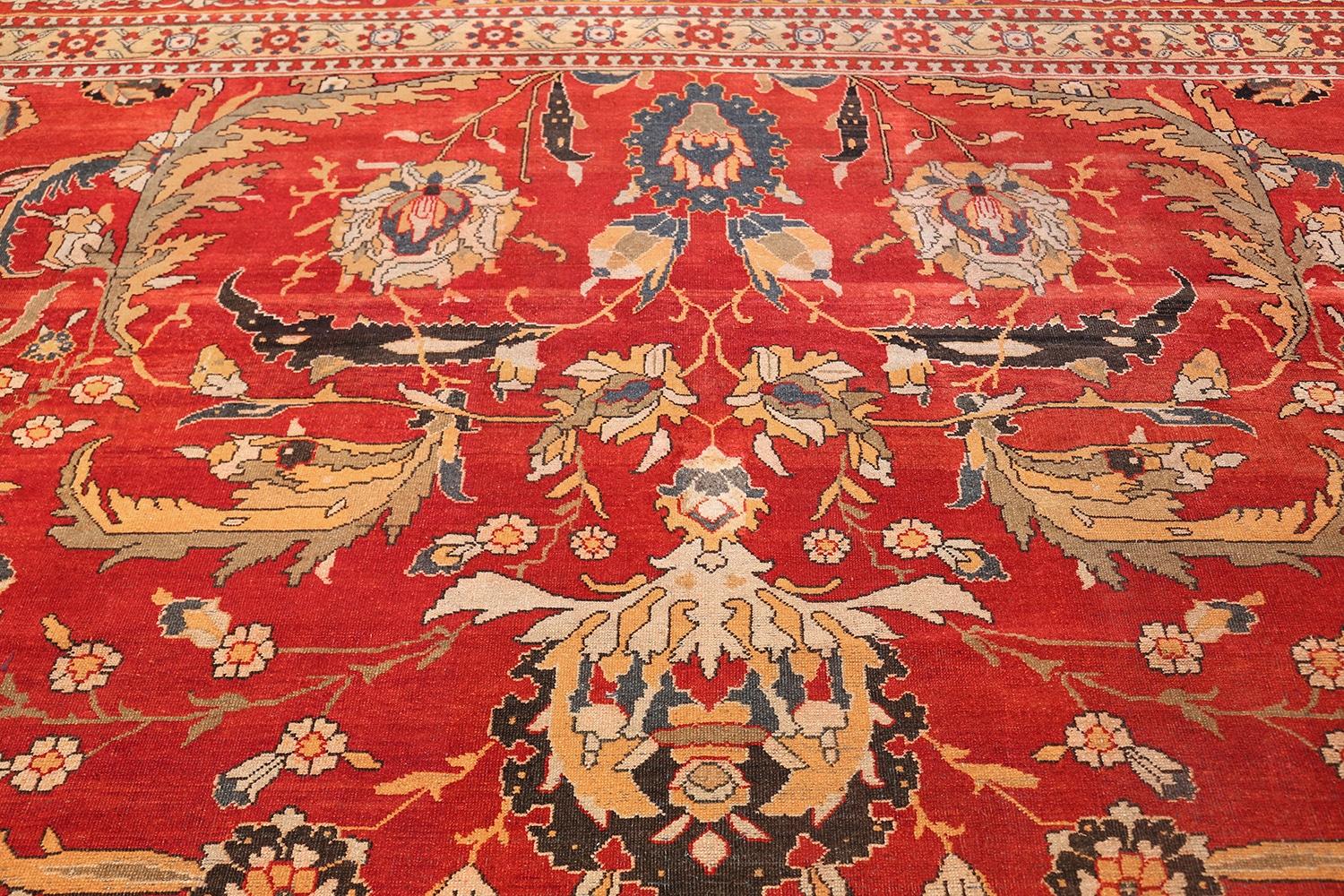Antique Indian Agra Carpet. Size: 18 ft x 19 ft 1 in For Sale 2