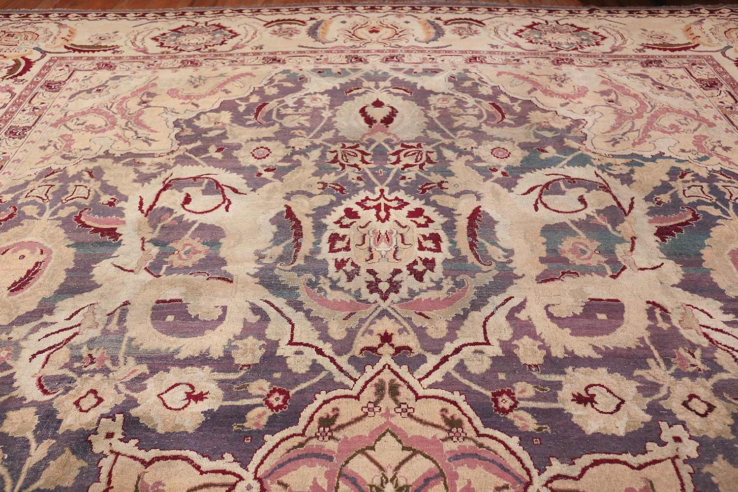 Antique Indian Agra Rug. Size: 14 ft x 20 ft 10 in For Sale 6