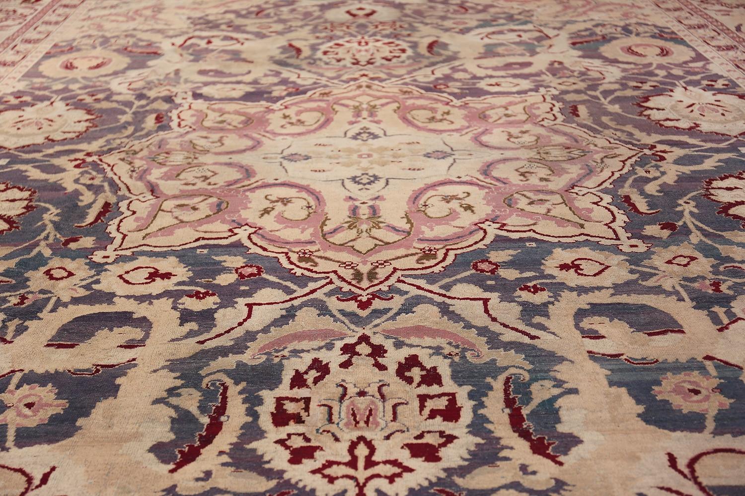 20th Century Antique Indian Agra Rug. Size: 14 ft x 20 ft 10 in For Sale