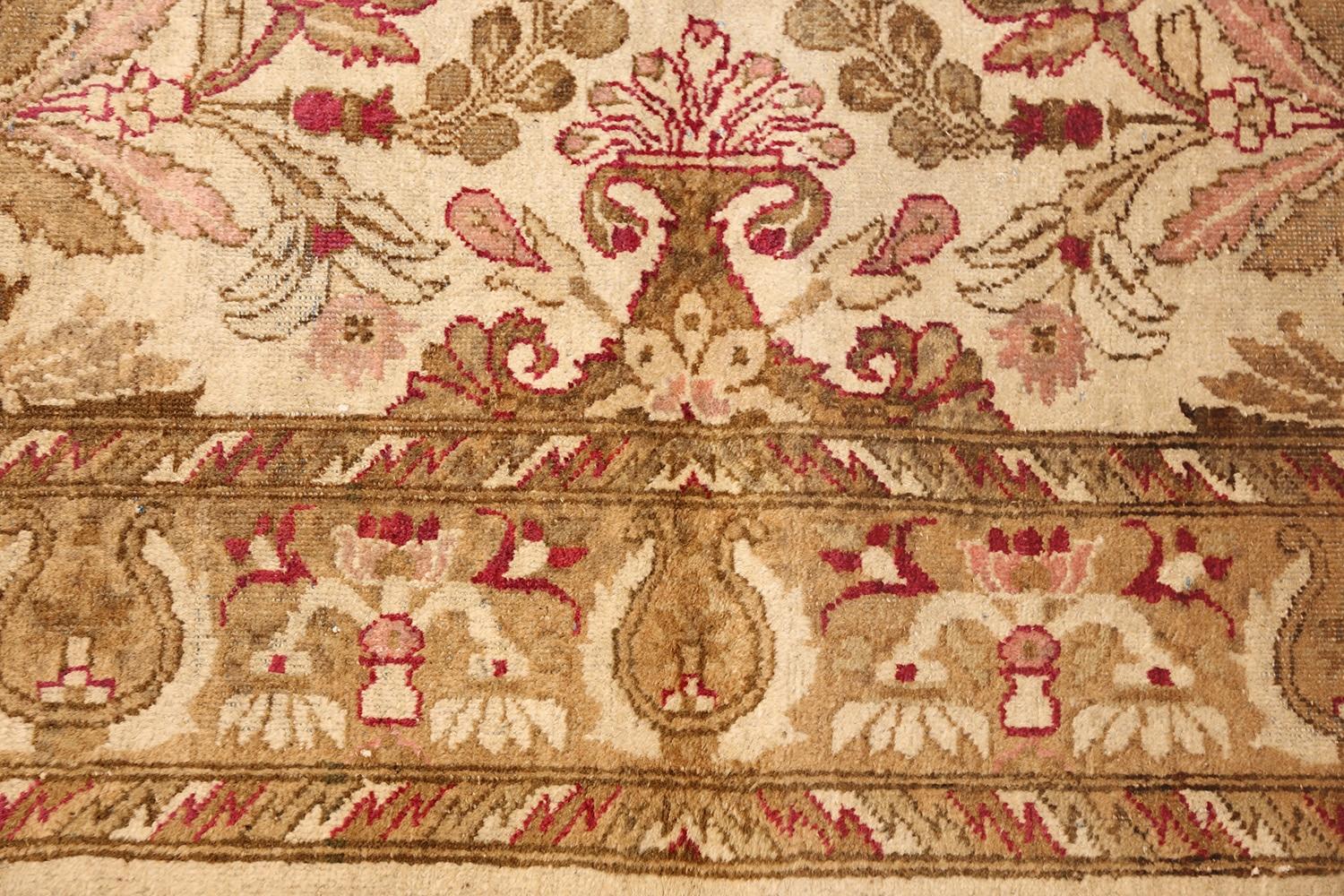 Hand-Knotted Antique Indian Agra Rug. Size: 4 ft x 6 ft 9 in  For Sale