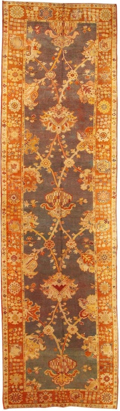 Nazmiyal Collection Antique Irish Donegal Hallway Rug 6 ft x 22 ft