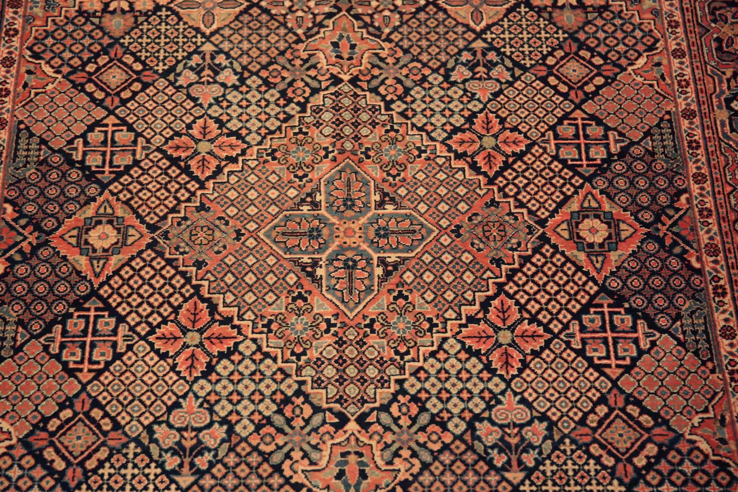 Tappeto Geometrico Antico Kashan Joshagan Design, Paese d'origine: Tappeti persiani, Data di fabbricazione: 1920