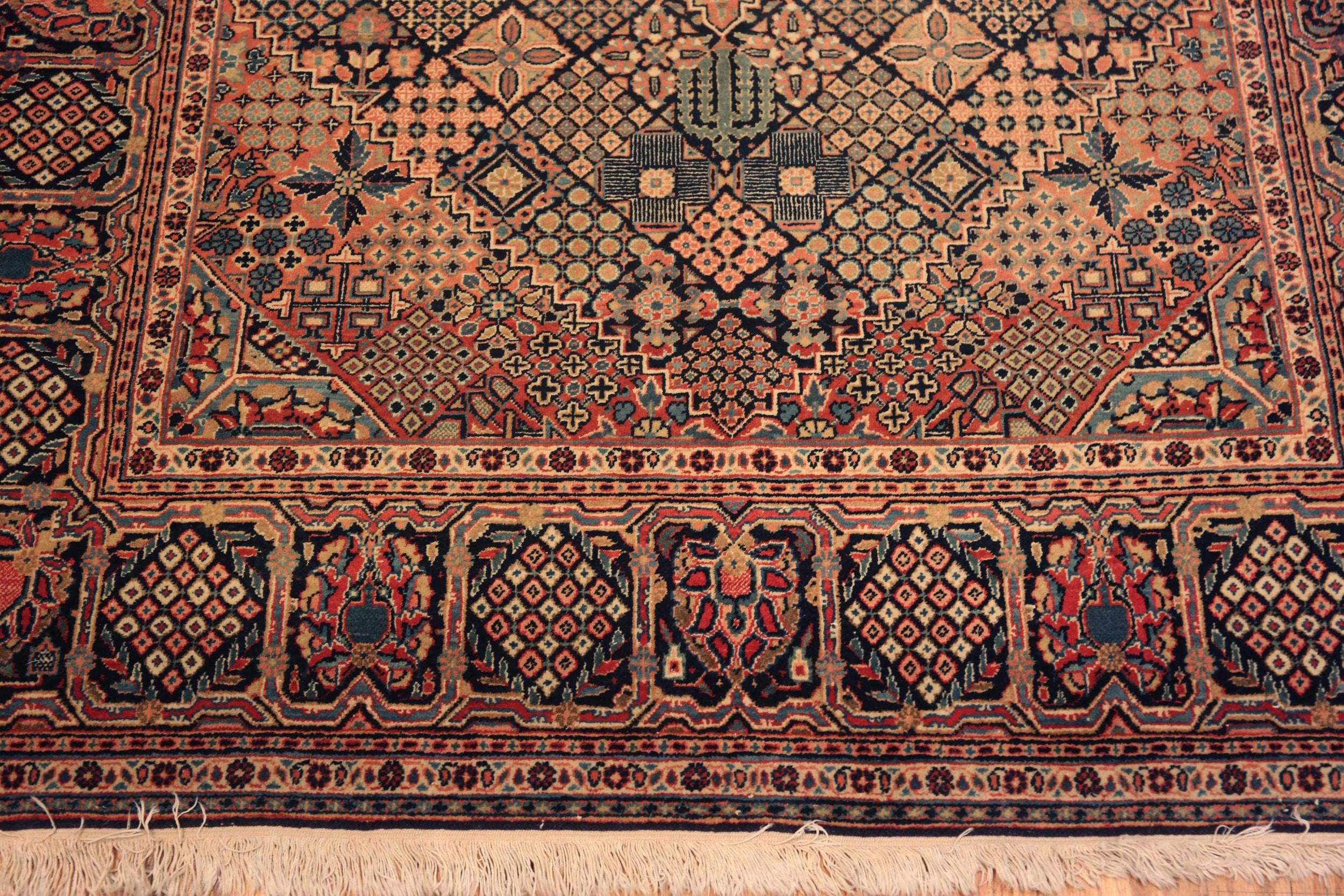 Annodato a mano Nazmiyal Collection Antique Kashan Joshagan 4 ft 5 in x 6 ft 6 in in vendita