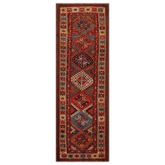 Nazmiyal Collection Antique Kazak Läufer Teppich 3 ft 4 in x 10 ft 3 in