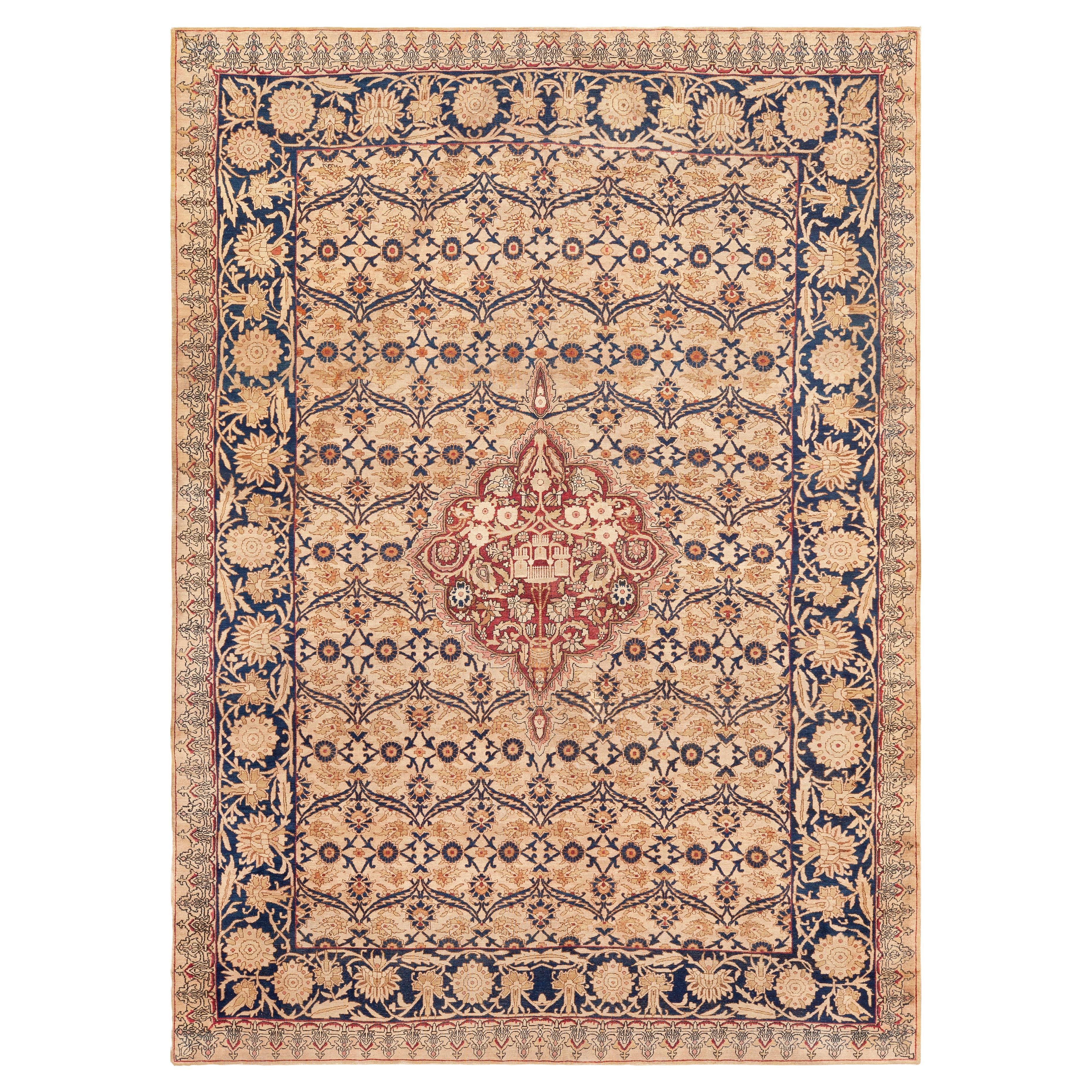 Nazmiyal Collection Antique Kerman Persian Rug 8 ft 10 in x 12 ft 4 in