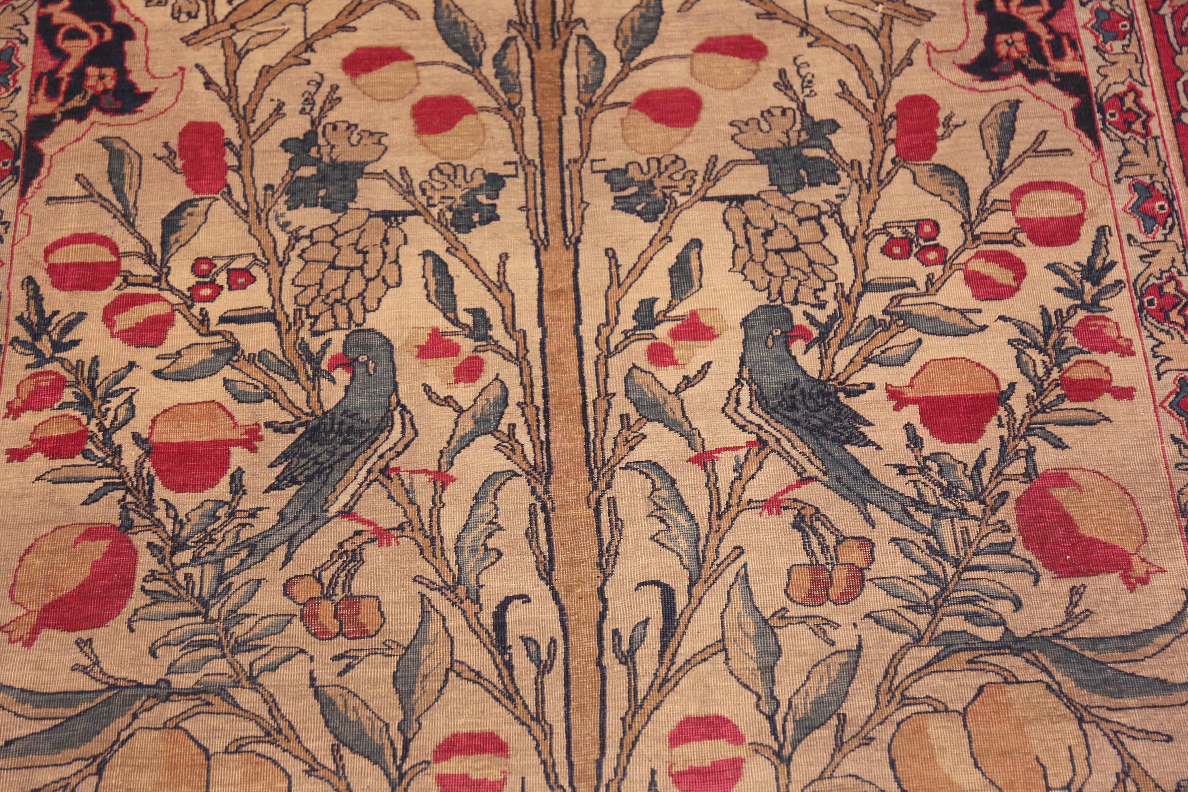 Tapis ancien Kerman Tree Of Life, Pays d'origine : Perse, Circa date : 1880