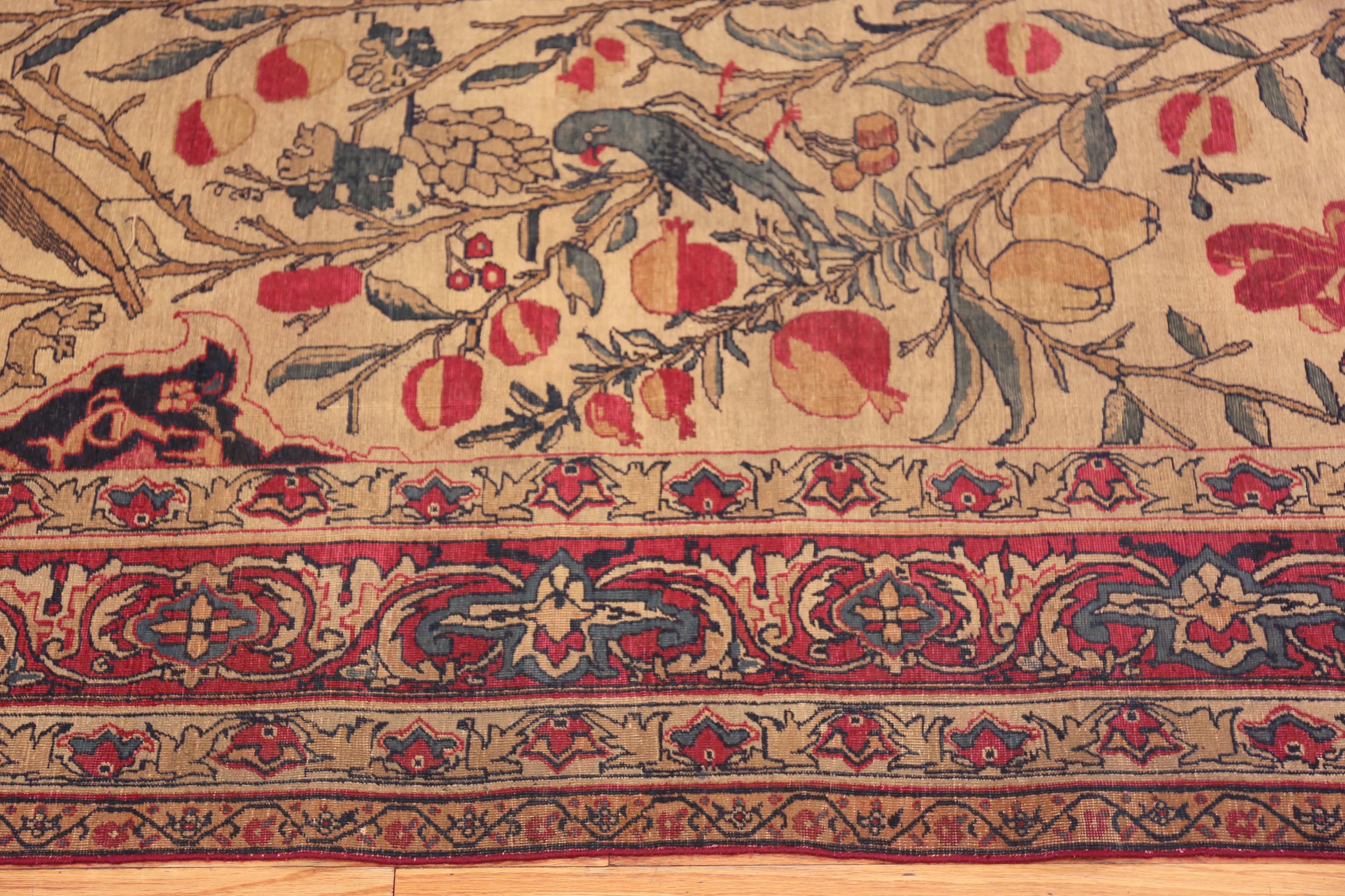 XIXe siècle Collection Nazmiyal Collection Kerman antique Tapis 4 ft 4 in x 7 ft 3 in en vente