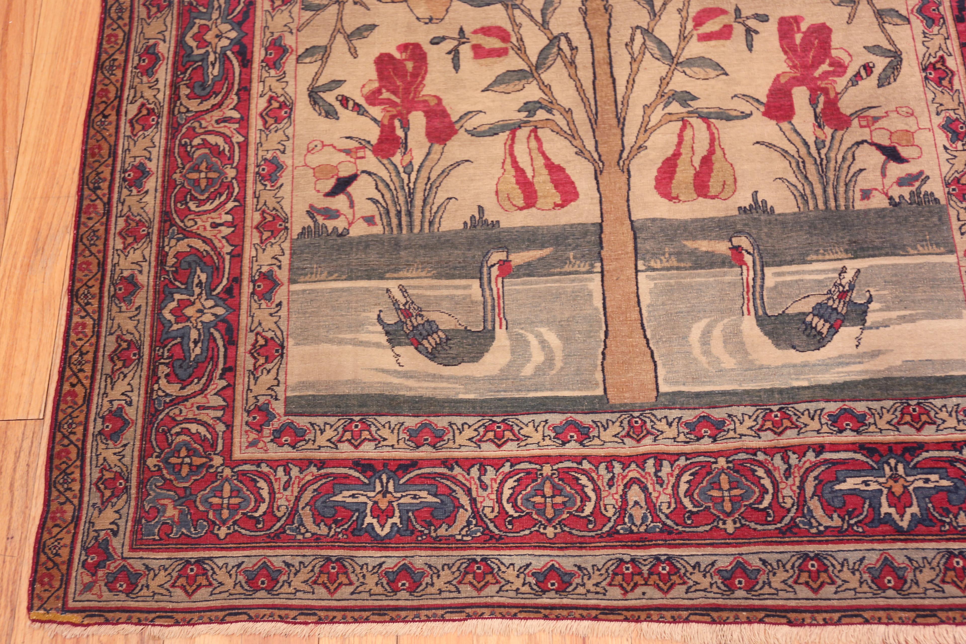 Collection Nazmiyal Collection Kerman antique Tapis 4 ft 4 in x 7 ft 3 in en vente 1