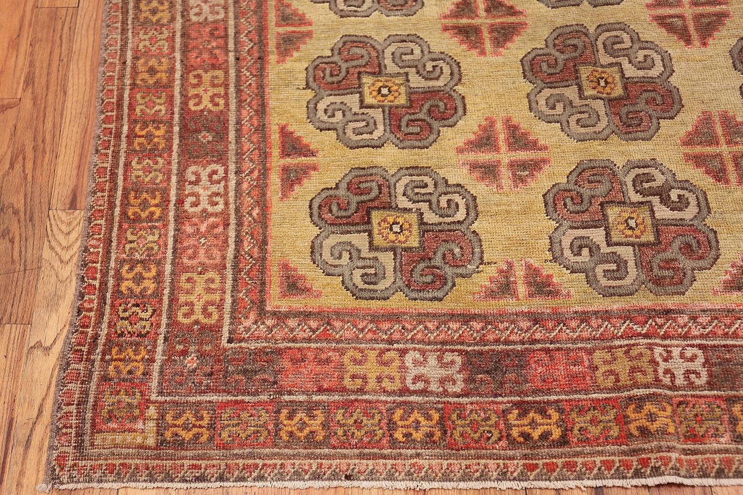 Wool Antique Khotan Rug. Size: 6 ft 1 in x 11 ft 10 in For Sale