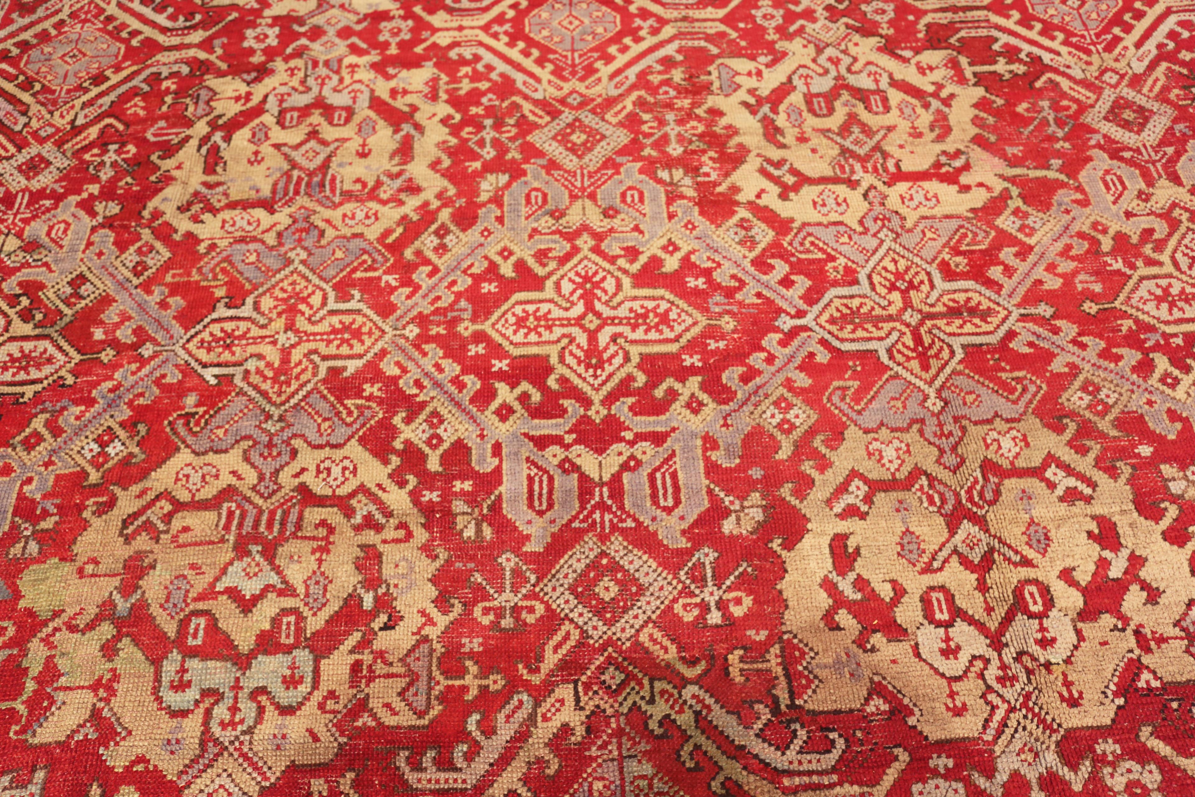 XX secolo Nazmiyal Collection Tappeto Oushak Turco Antico Grande 16 ft 5 in x 15 ft 9 in in vendita
