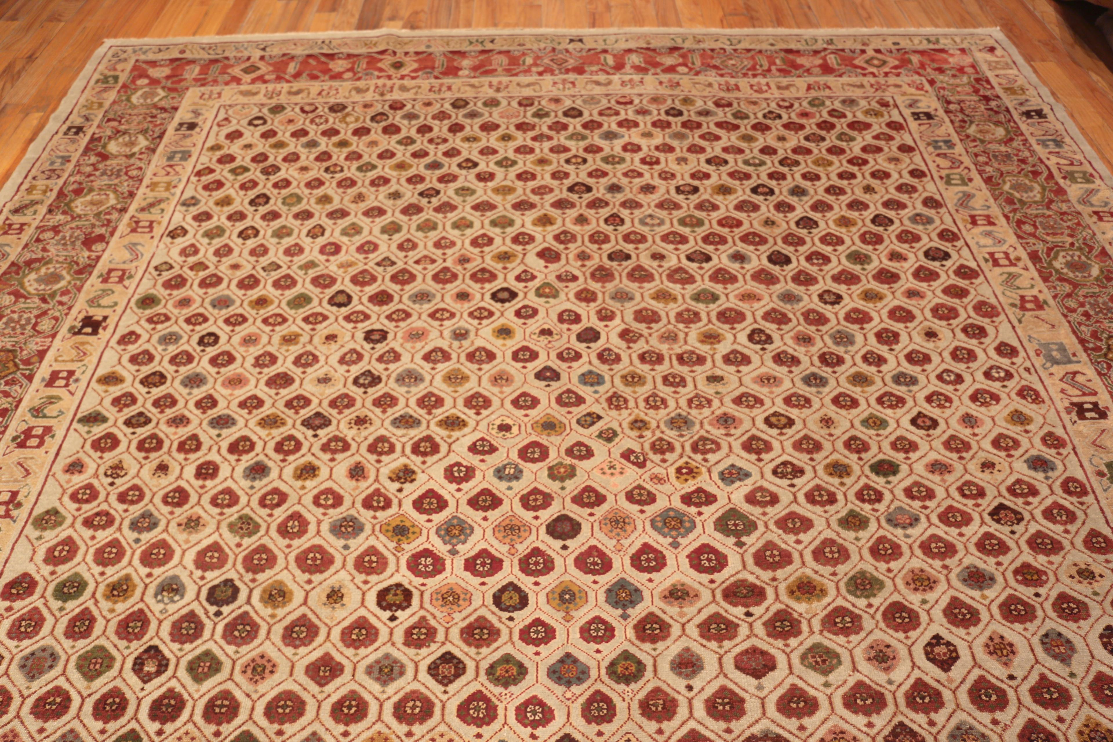 Superbe tapis persan ancien Malayer noué par des experts, Pays d'origine : Perse, Circa date : 1920