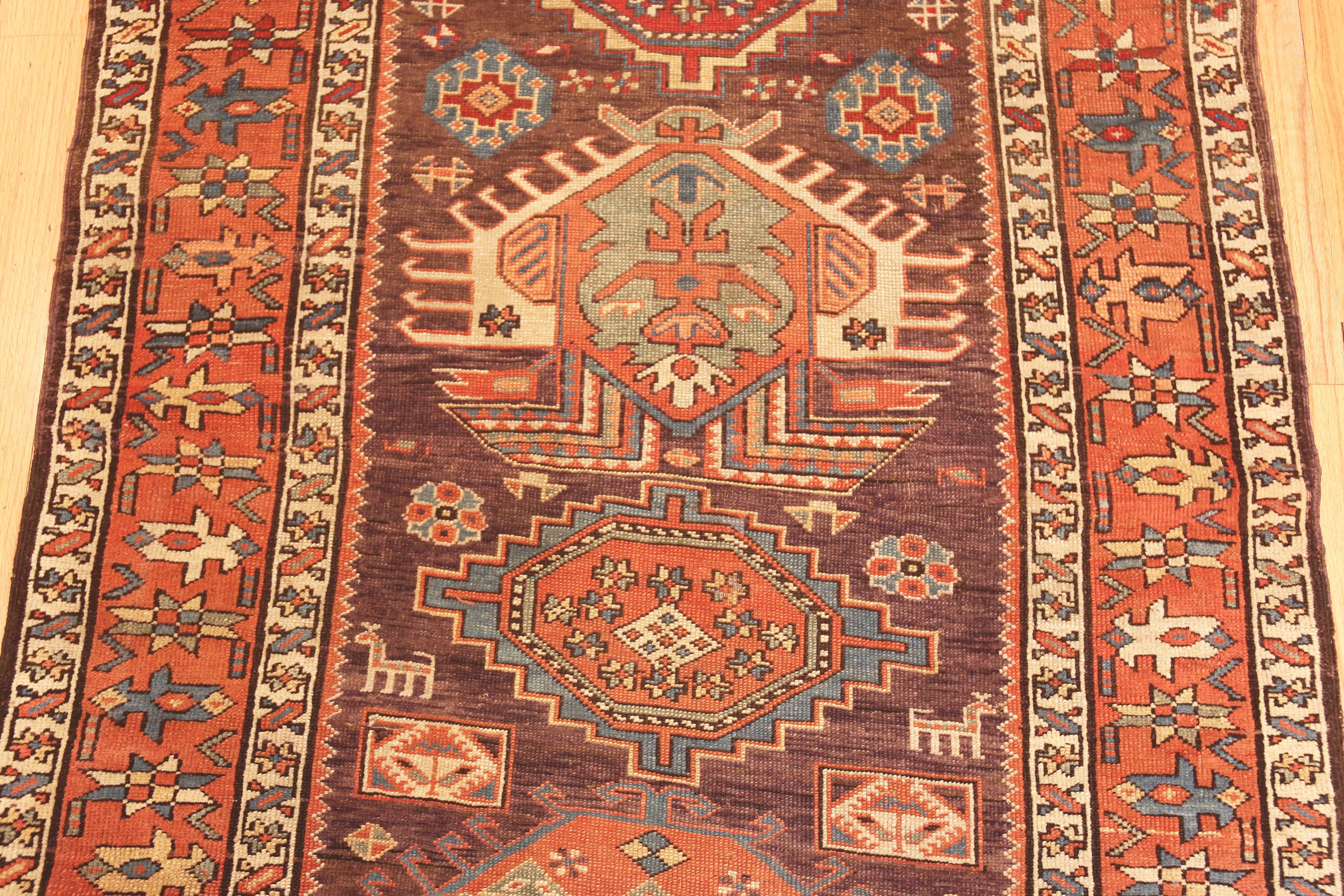 Antique North West Persian Runner.  3 ft 8 in x 14 ft 3 in In Good Condition For Sale In New York, NY