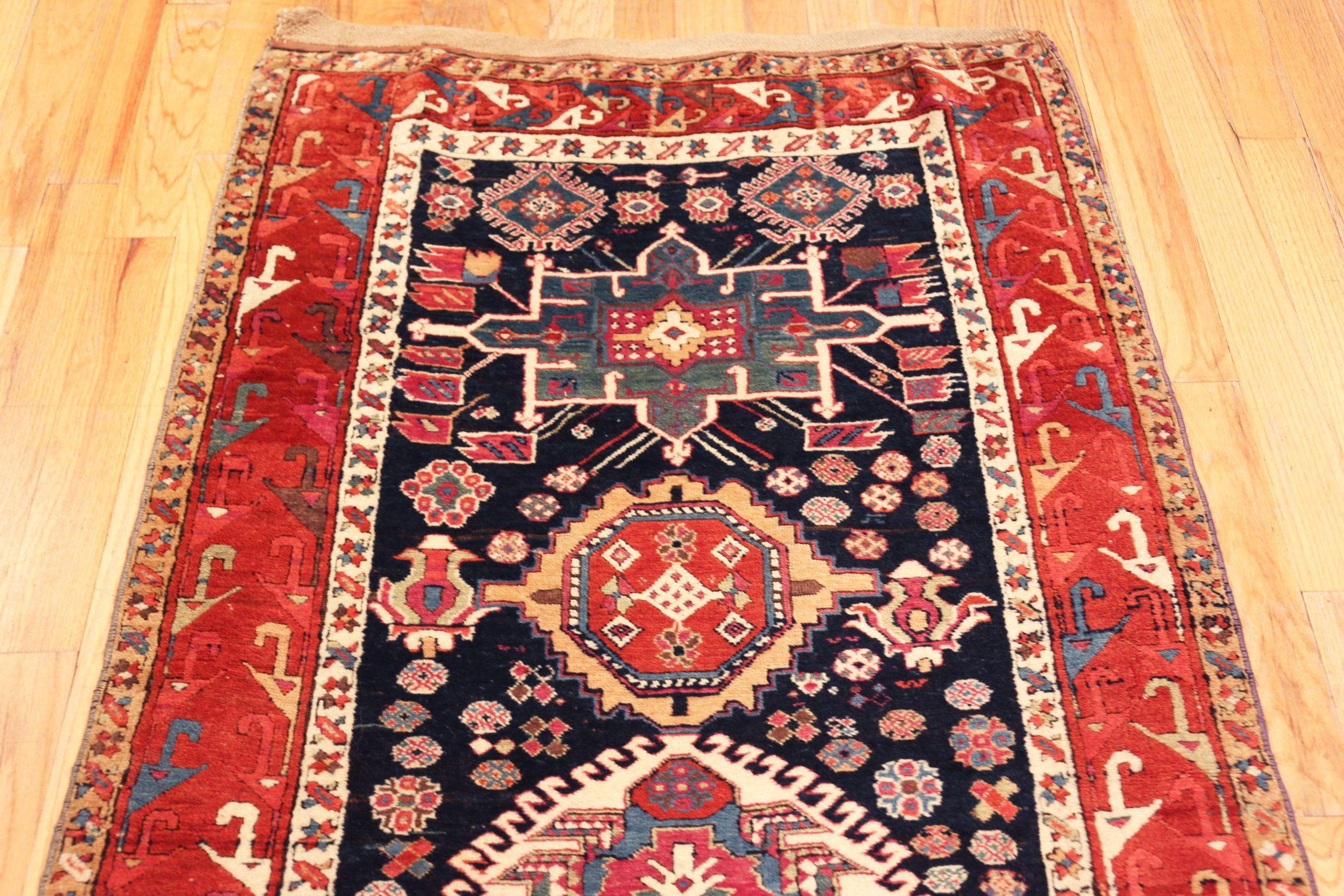 Tribale Tappeto Runner Persiano Antico Nord Ovest Collection'S 3 ft 8 in x 12 ft 8 in in vendita