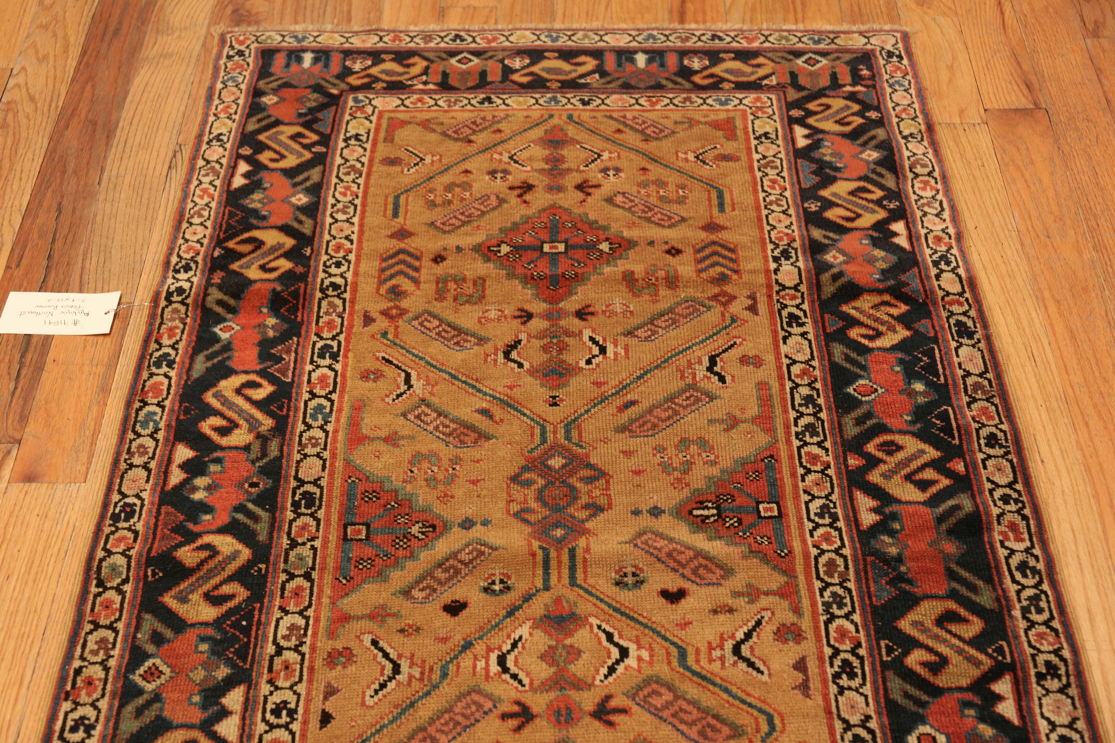 Antique Northwest Persian Runner. 3 ft 4 in x 13 ft 2 in In Good Condition For Sale In New York, NY