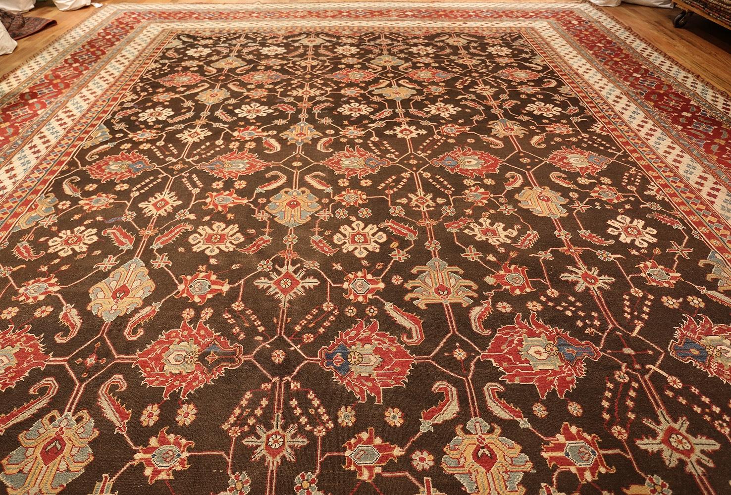 19th Century Antique Oriental Indian Agra Rug. 15 ft 2 in x 23 ft 8 in For Sale