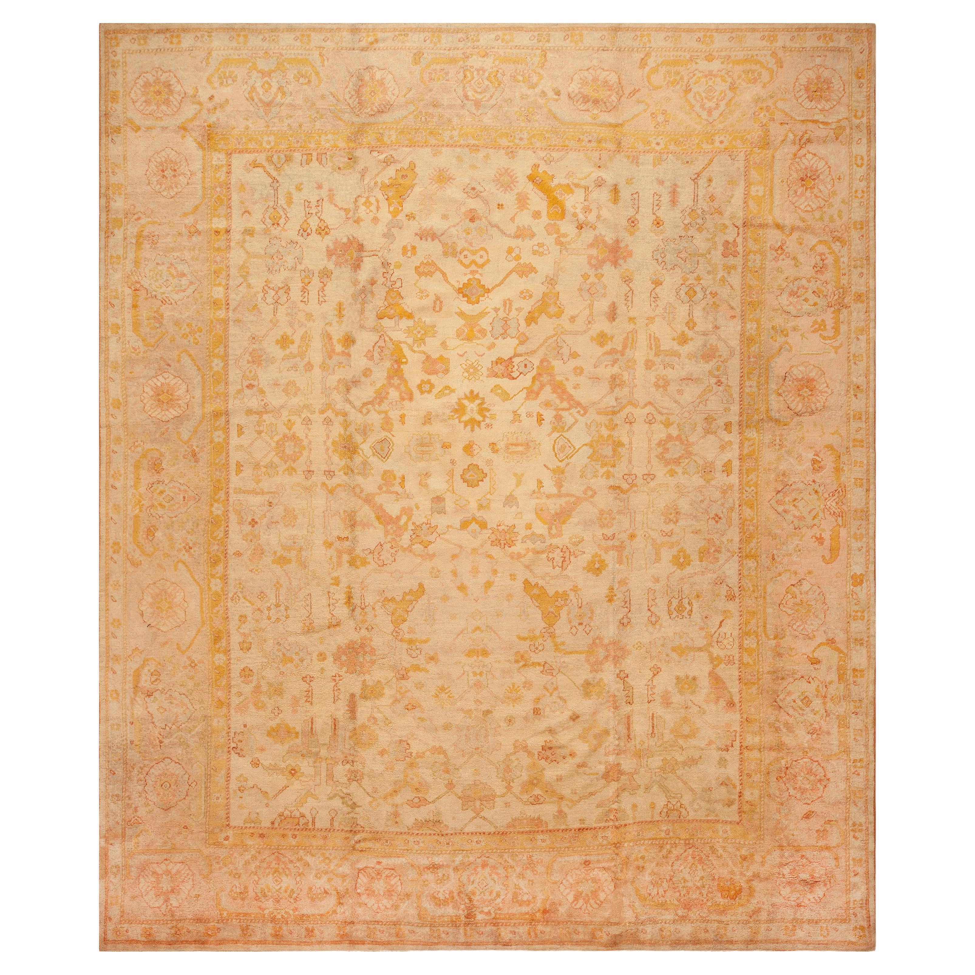 Nazmiyal Collection Antike Oushak Türkisch Teppich 13 ft x 15 ft 5 in