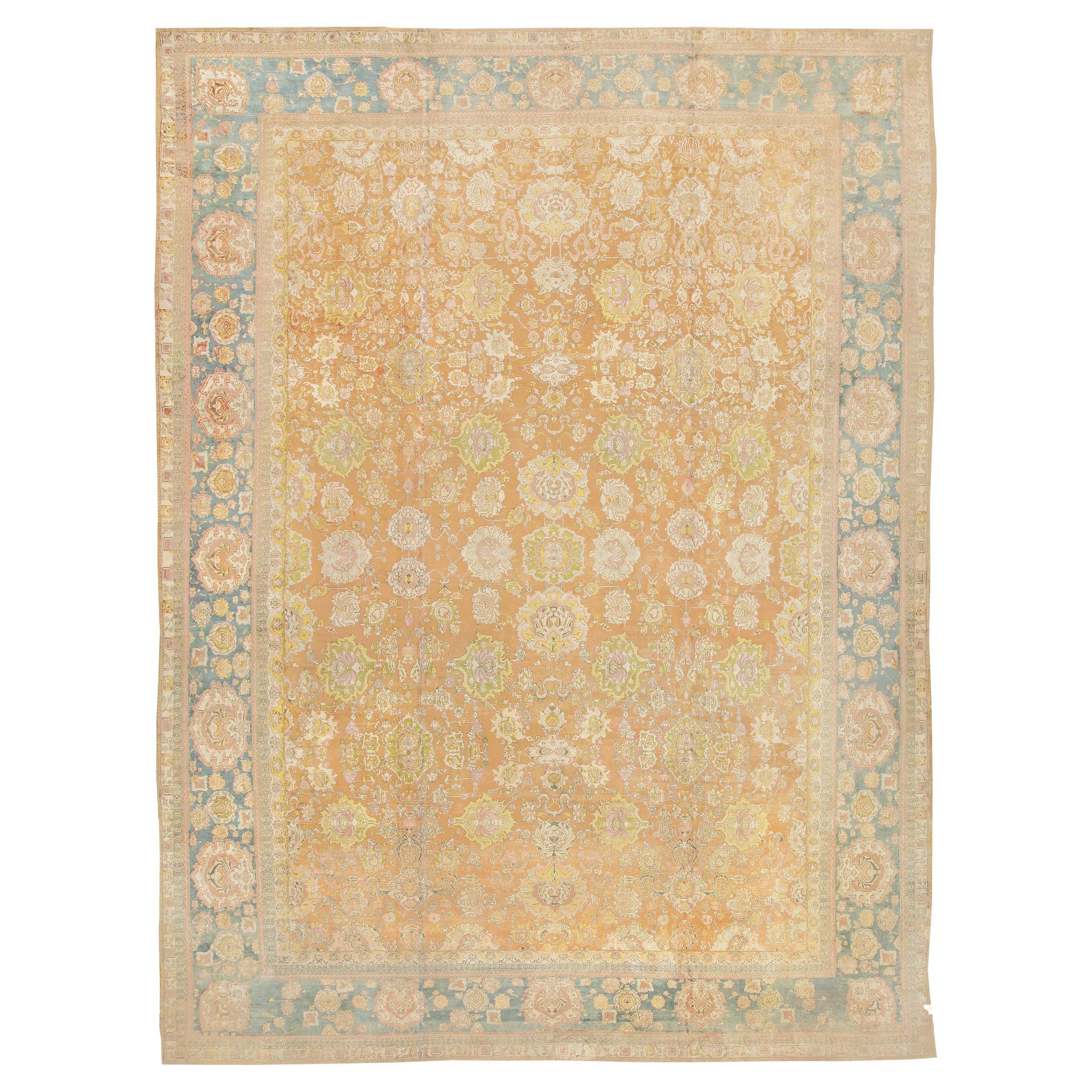 Nazmiyal Collection Antike übergroße indische Agra Teppich 15 ft 10 in x 22 ft