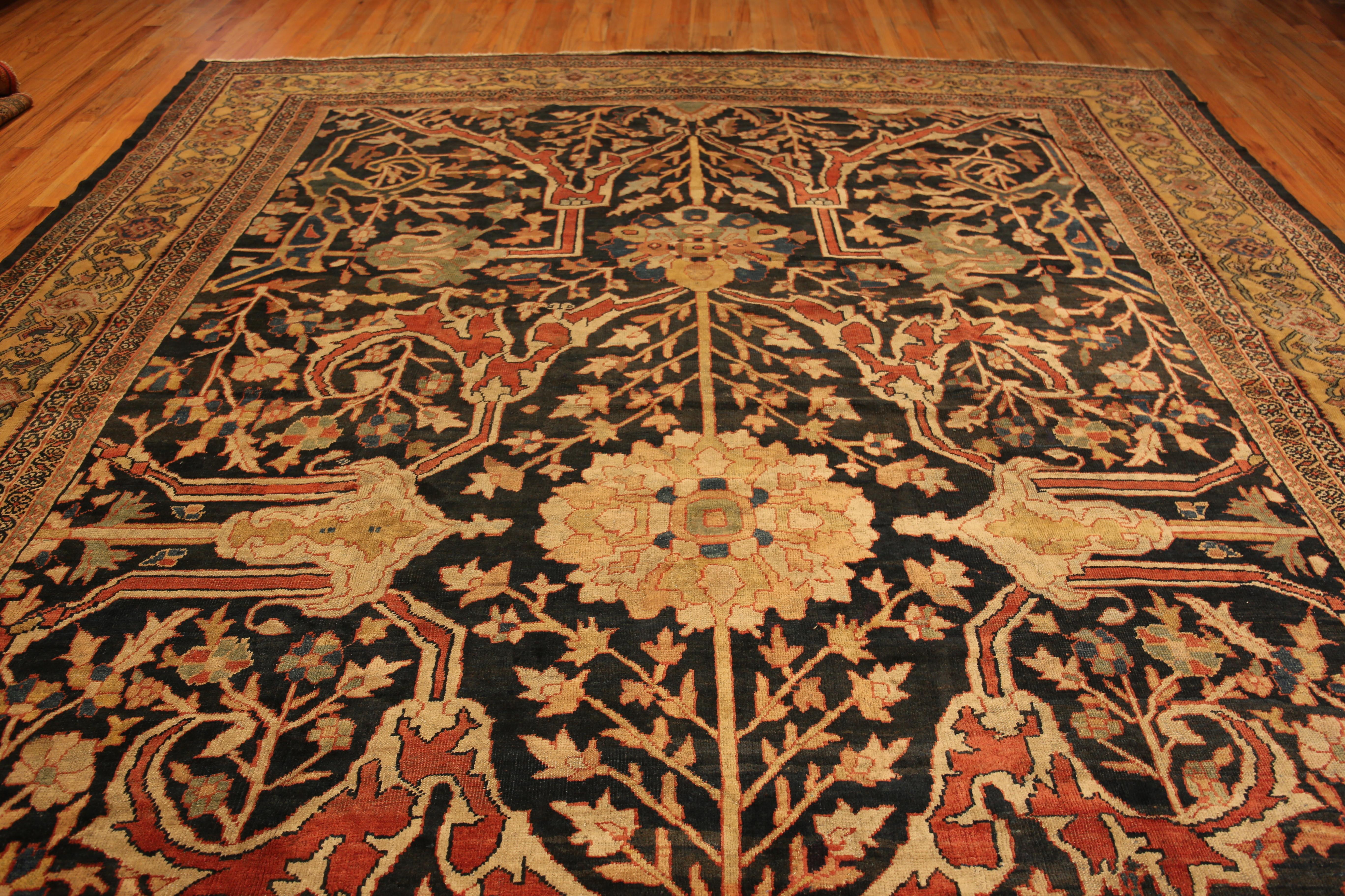 Nazmiyal Collection Antique Oversized Persian Sultanabad Rug 12' 1