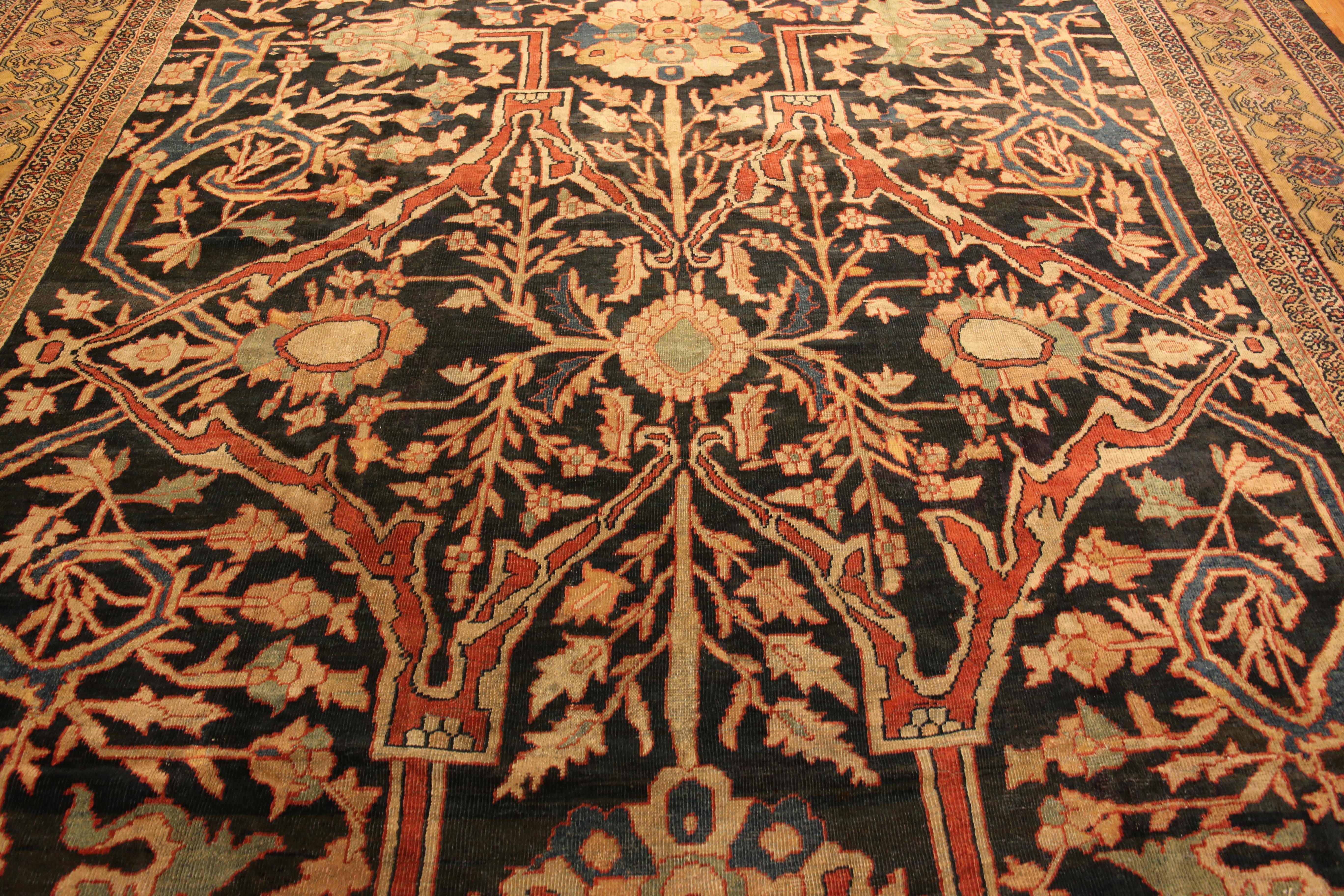 Hand-Knotted Nazmiyal Collection Antique Oversized Persian Sultanabad Rug 12' 1