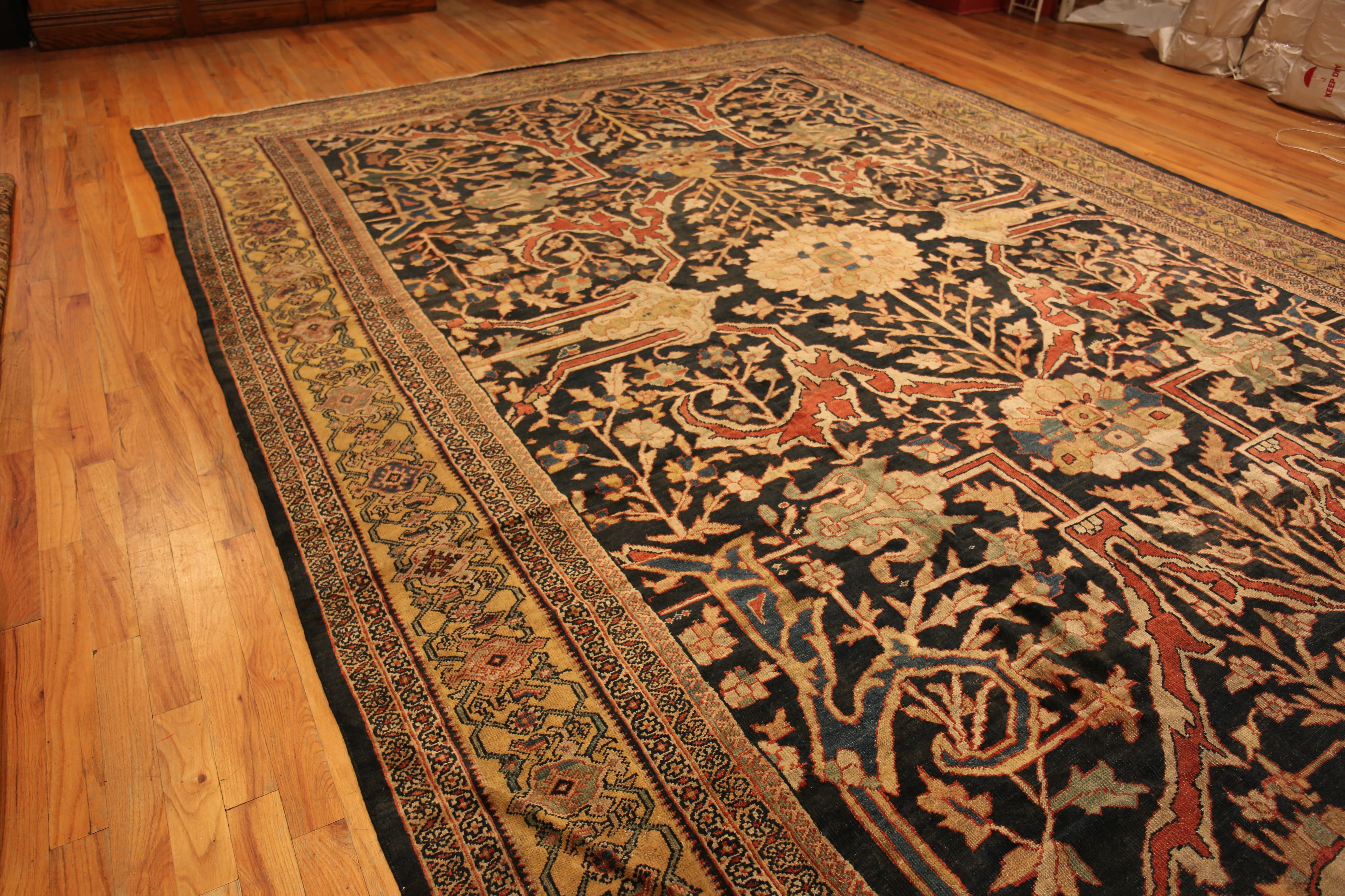 Nazmiyal Collection Antique Oversized Persian Sultanabad Rug 12' 1