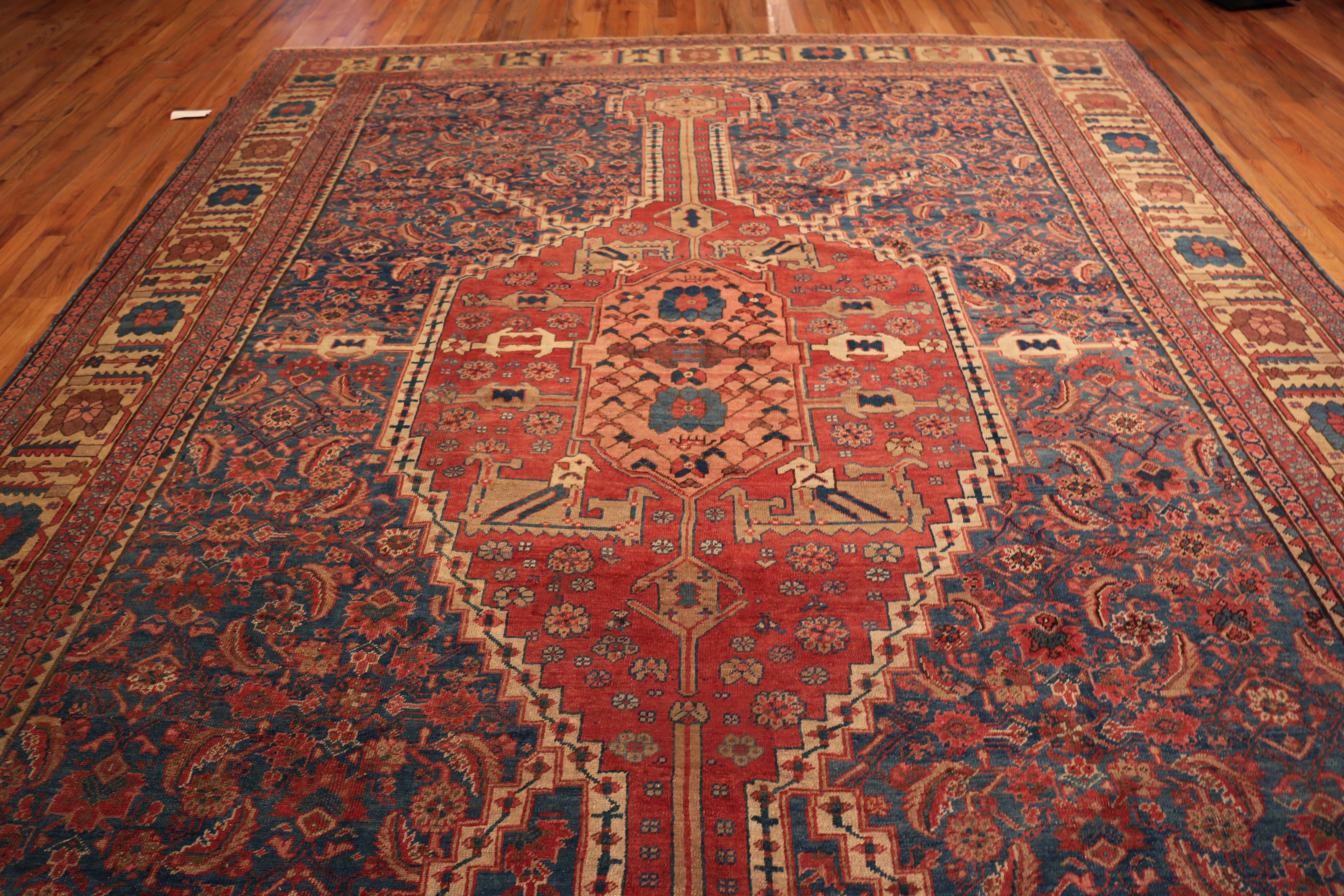 Gorgeous Large Antique Persian Bakshaish Rug, Country of origin: Persia, Circa date: 1880