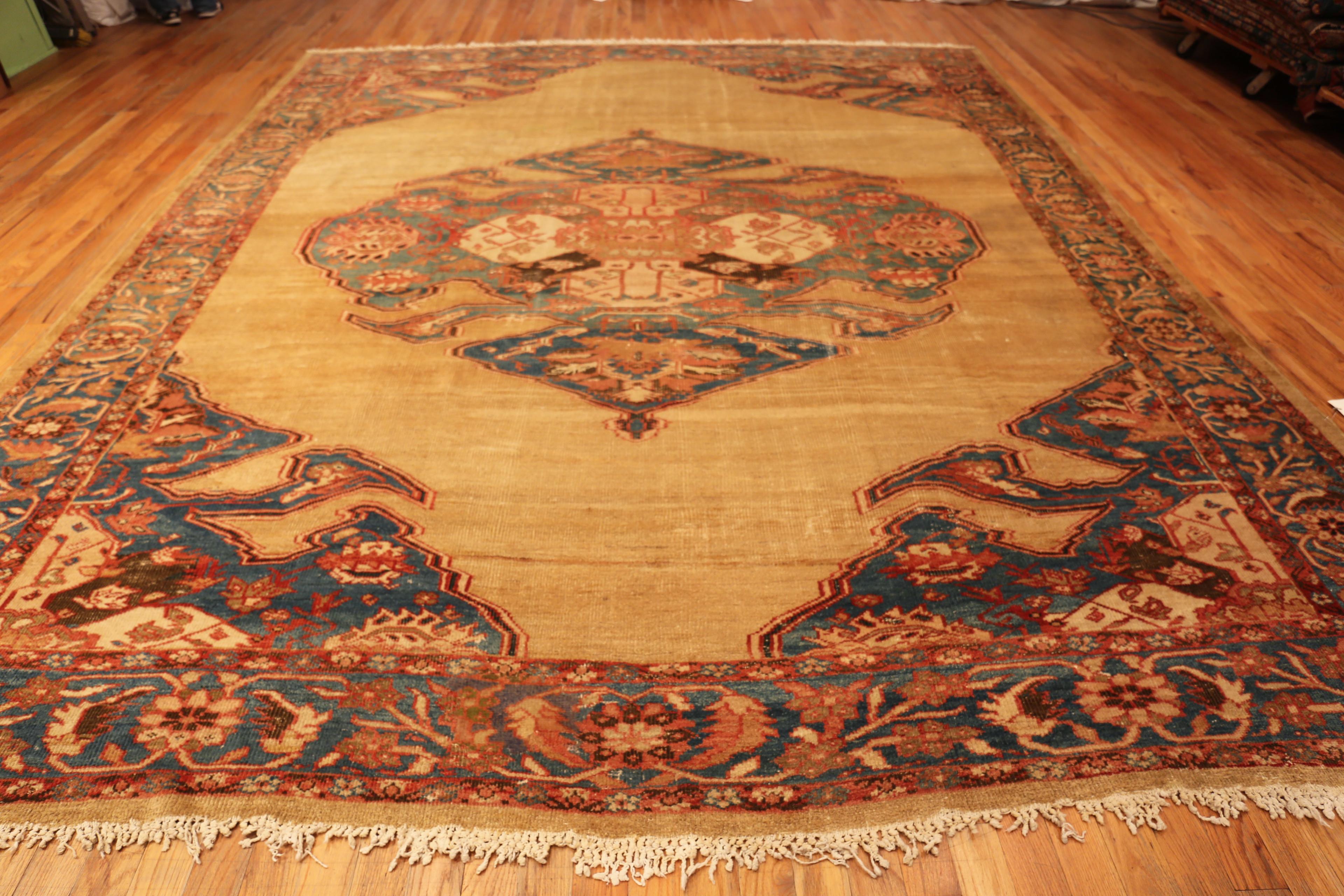 XIX secolo Tappeto Nazmiyal Collection Antique Persian Bakshaish 11 ft x 13 ft 8 in in vendita