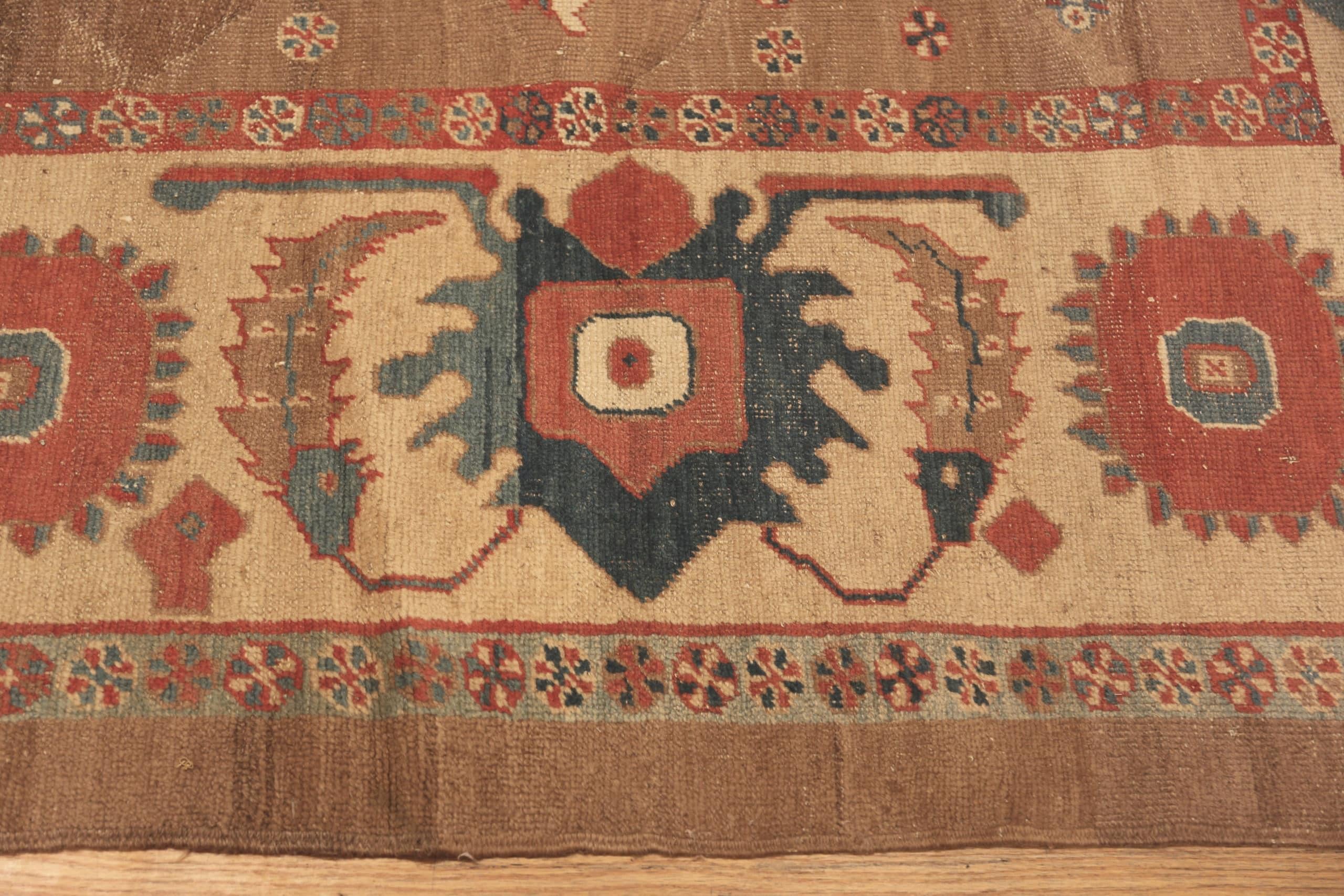 Hand-Knotted Antique Persian Bakshaish Rug. 12 ft 2 in x 14 ft 8 in For Sale
