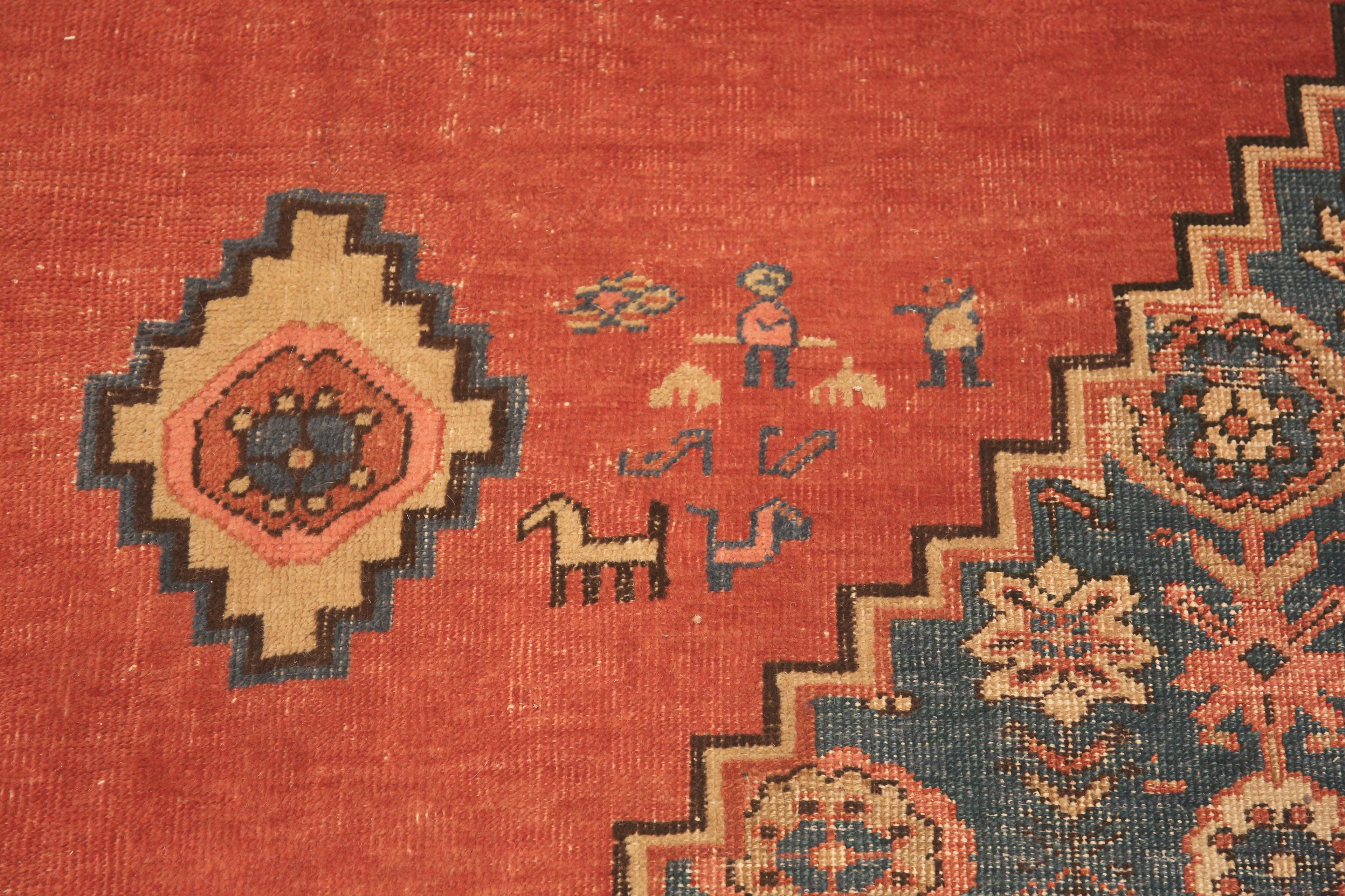 Antiker persischer Bakshaish-Teppich. 13 ft 7 in x 18 ft (Wolle) im Angebot