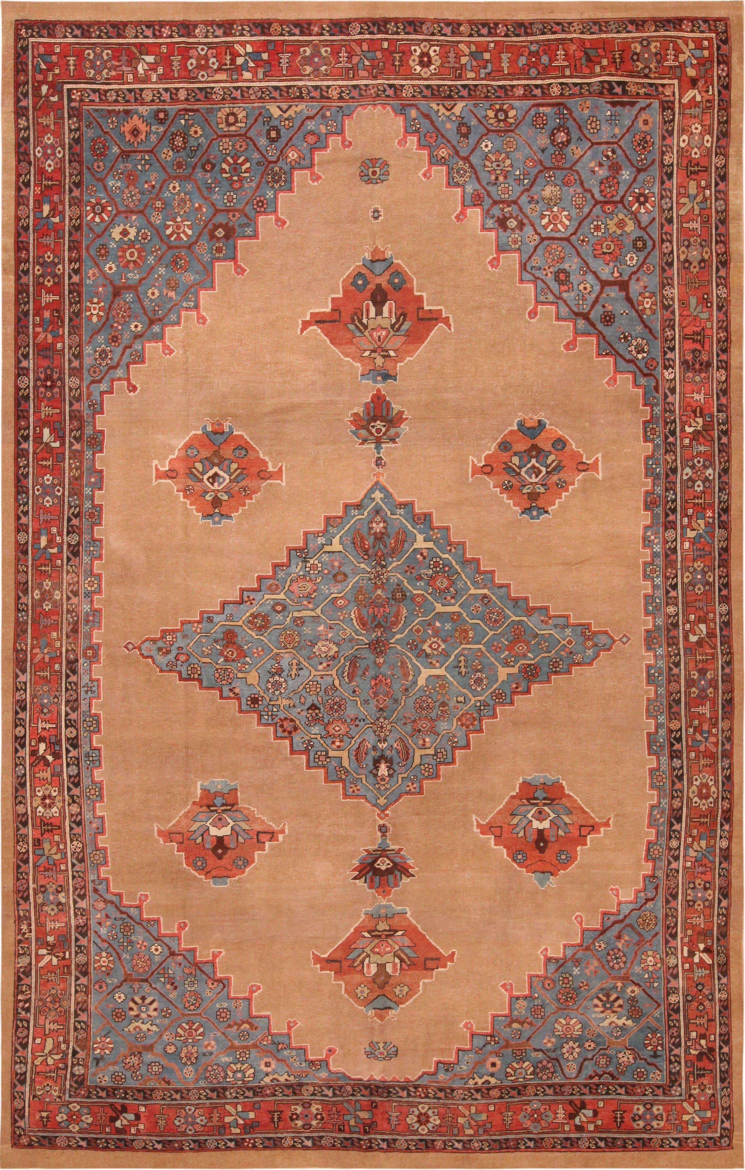 Antiker persischer Bakshaish-Teppich. 8 ft 6 in x 13 ft 6 in
