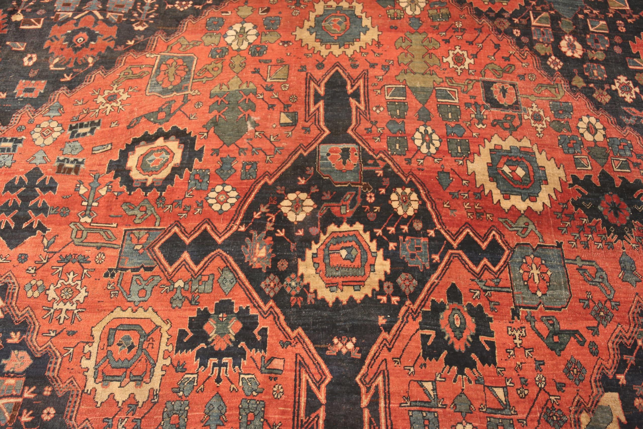 Wool Antique Persian Bidjar Rug. 19 ft 5 in x 31 ft 3 in For Sale